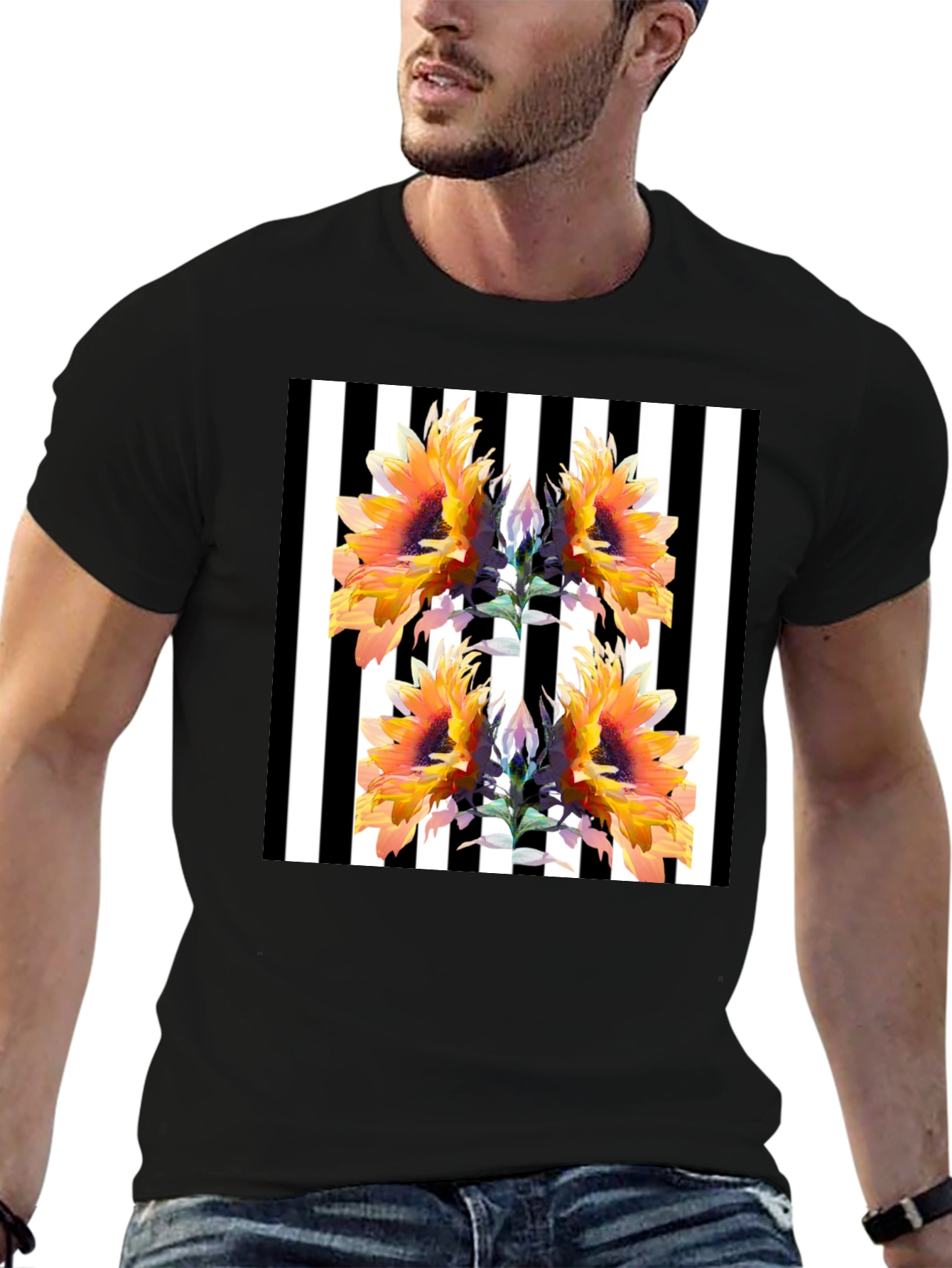Sunflower Striped Graphic Tee