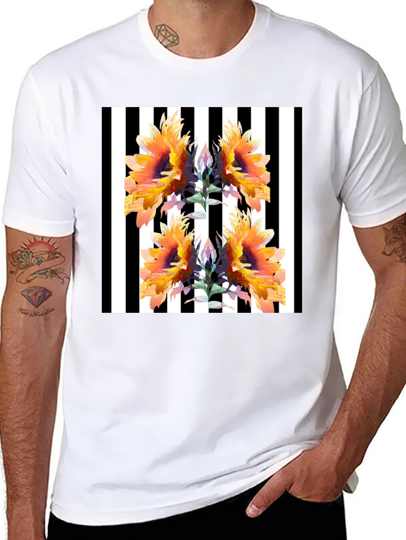 Sunflower Striped Graphic Tee