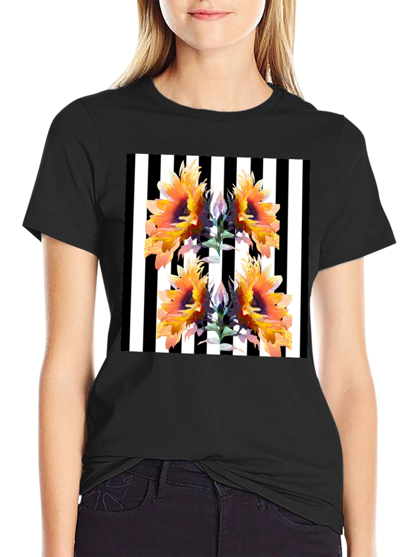 Sunflower Striped Graphic Tee