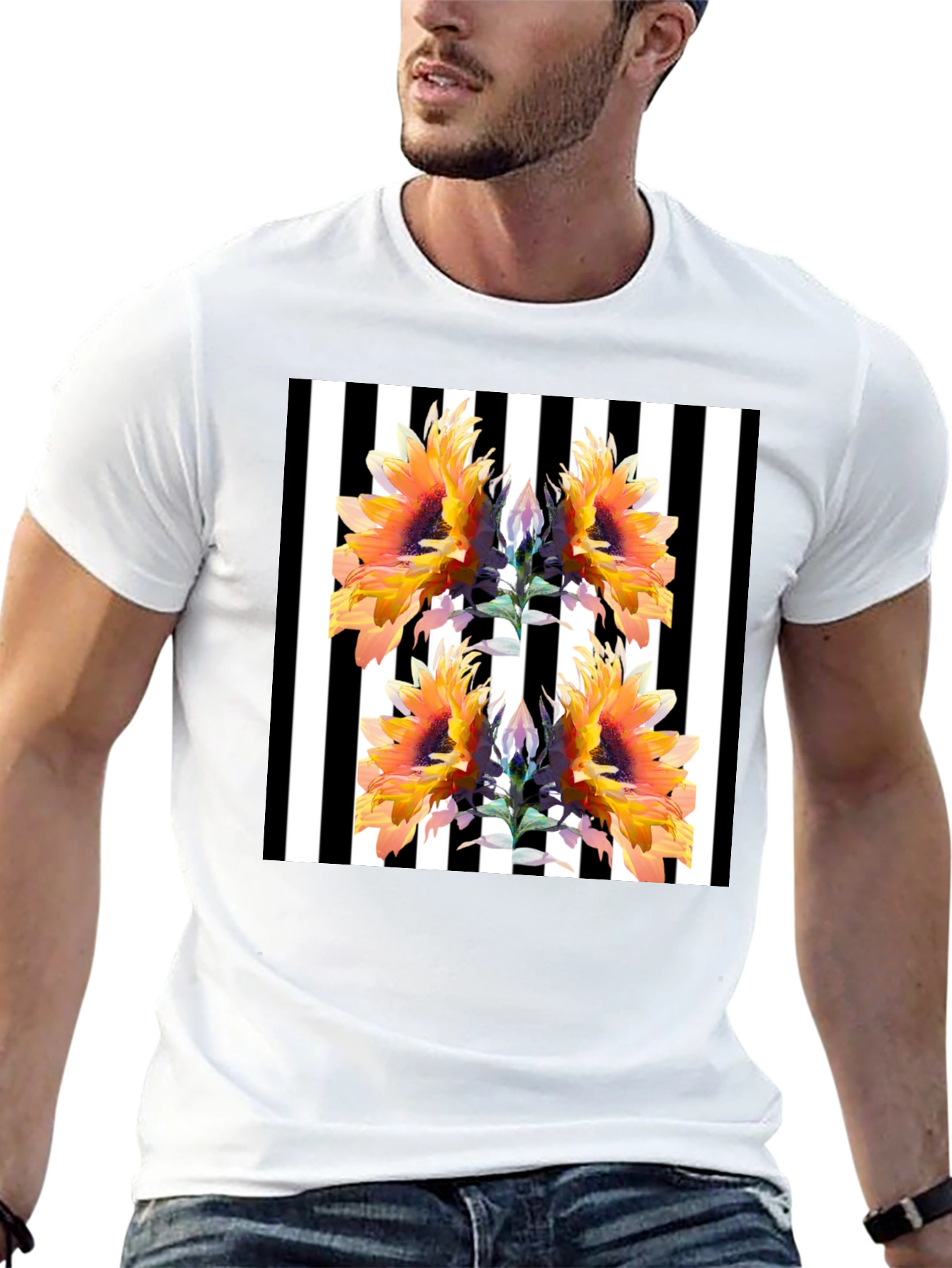Sunflower Striped Graphic Tee