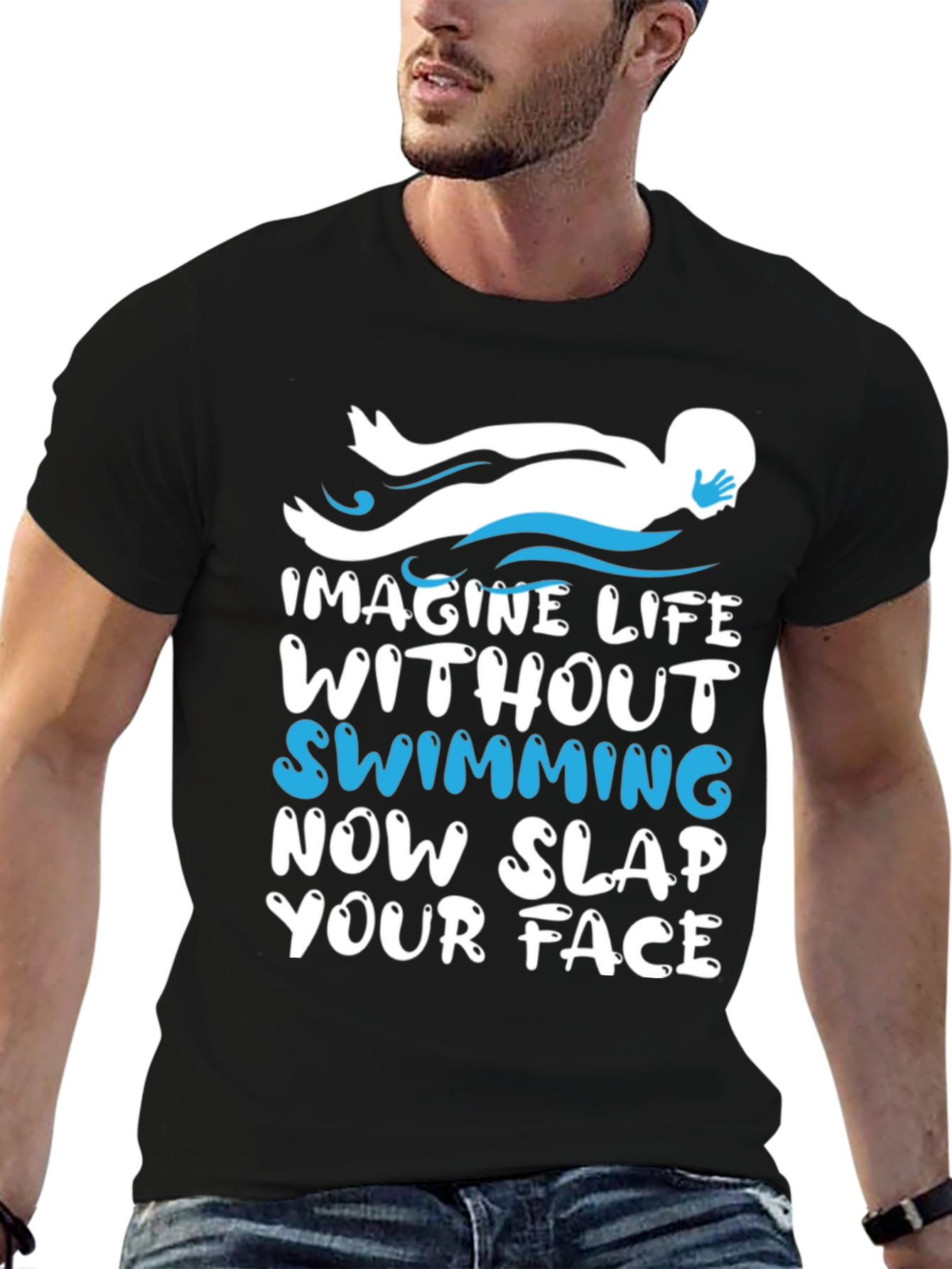 Imagine Life Without Swimming - Funny Swimmer T-Shirt