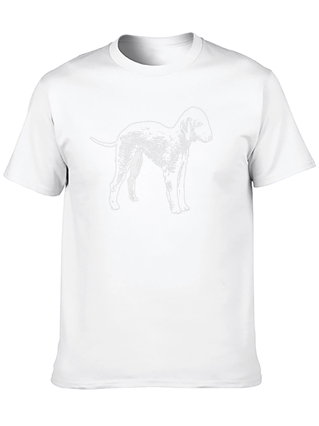 Black Dog T-Shirt - Bedlington Terrier Graphic Tee