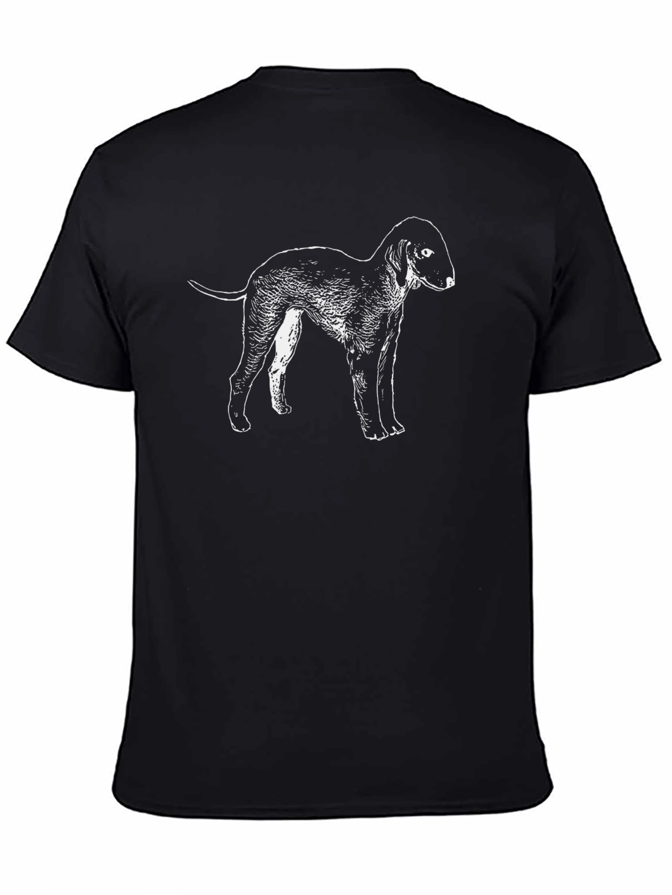 Black Dog T-Shirt - Bedlington Terrier Graphic Tee