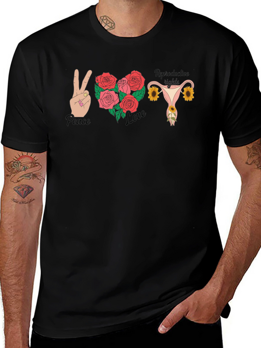 Peace Love Reproductive Rights Graphic Tee
