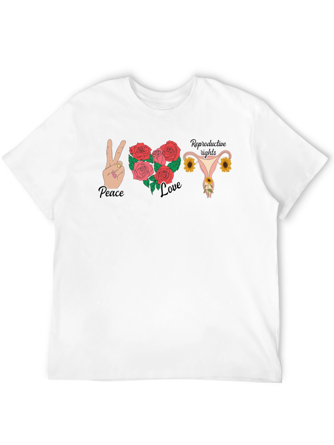 Peace Love Reproductive Rights Graphic Tee