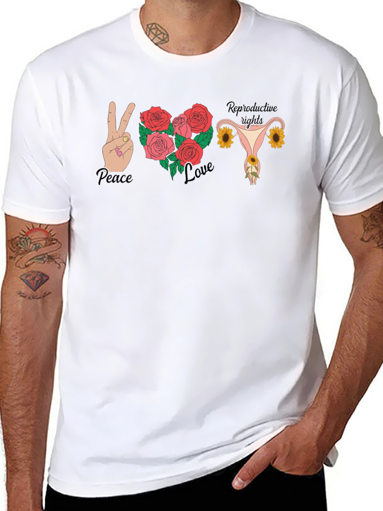 Peace Love Reproductive Rights Graphic Tee