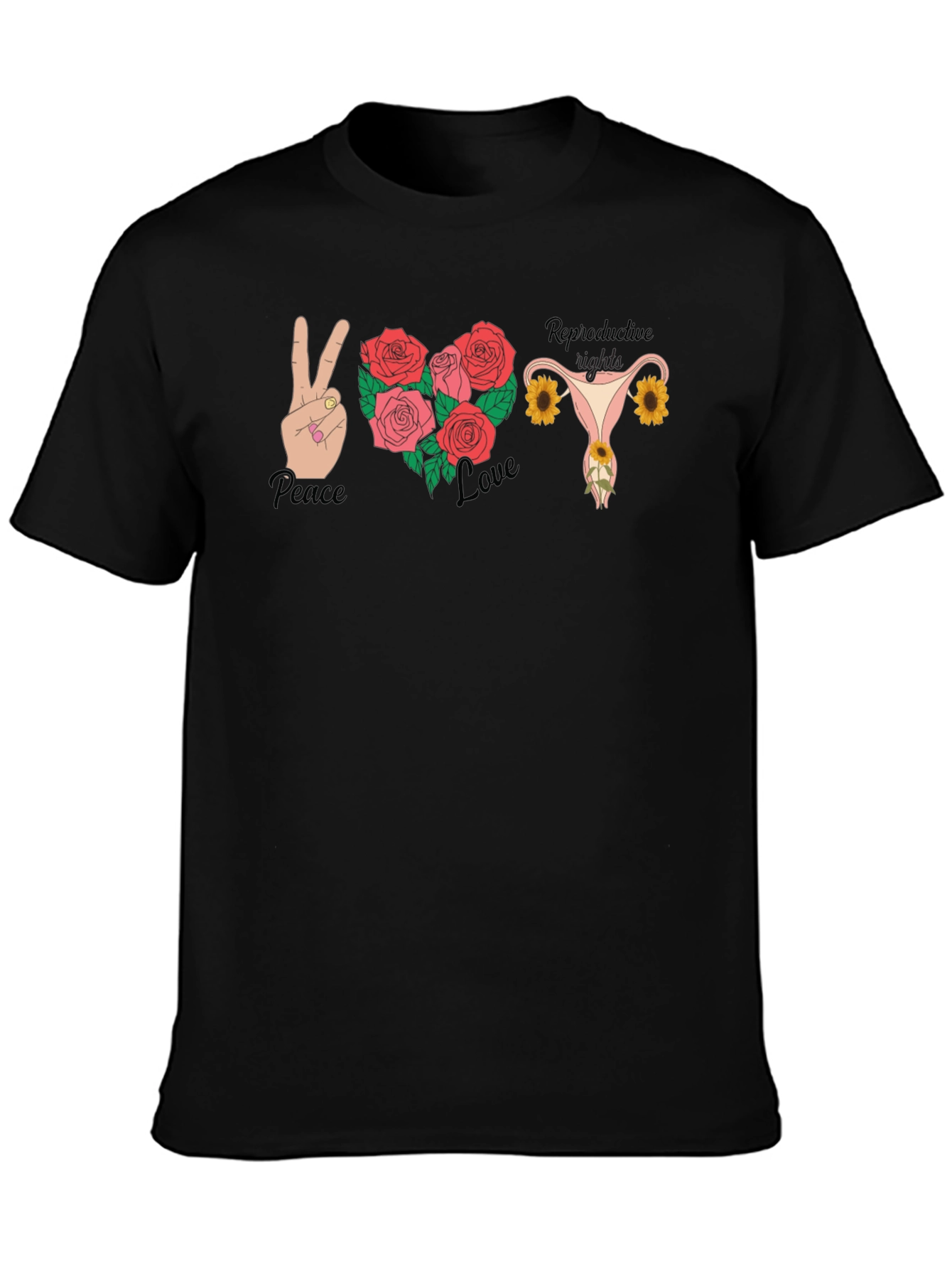 Peace Love Reproductive Rights Graphic Tee