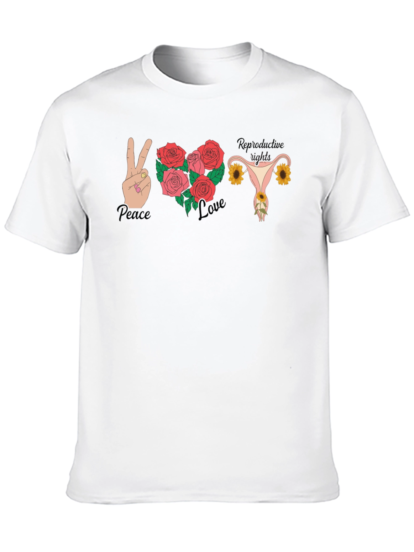 Peace Love Reproductive Rights Graphic Tee