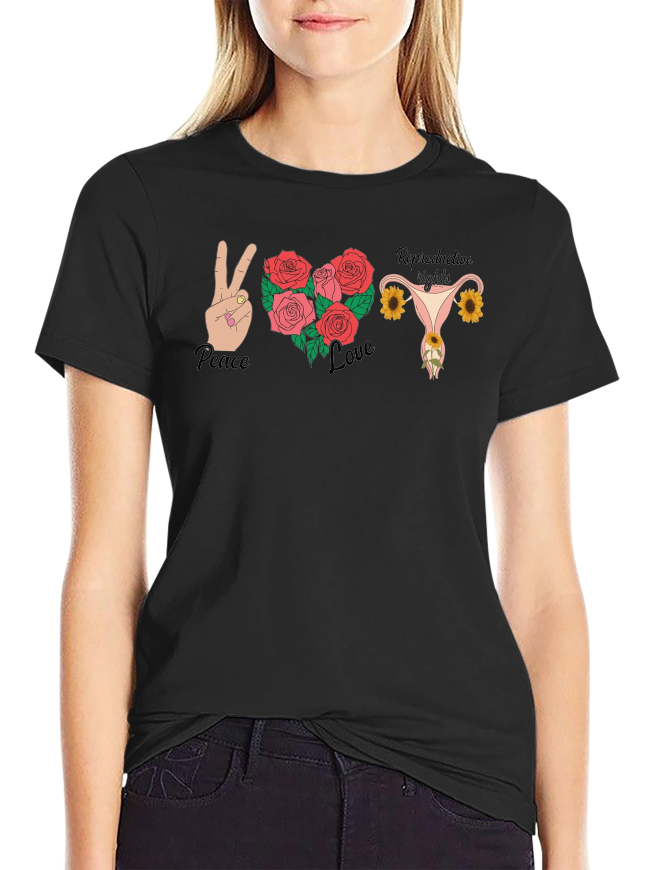 Peace Love Reproductive Rights Graphic Tee
