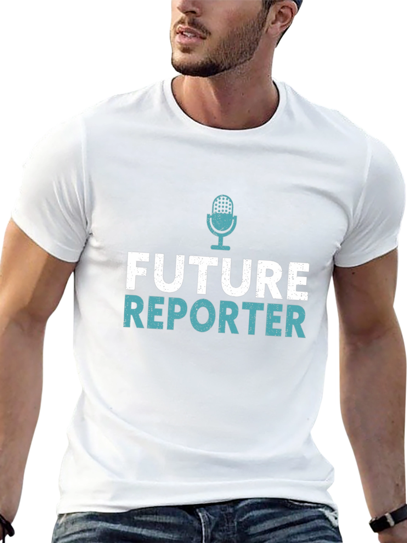 Future Reporter Graphic Tee - Black Cotton T-Shirt