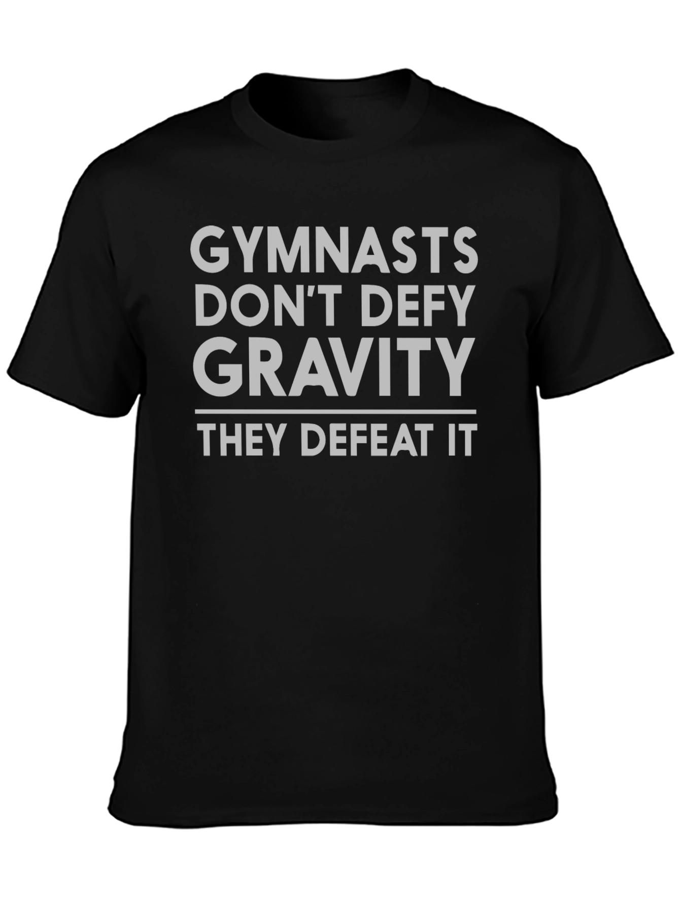 Gymnasts Defeat Gravity Black Graphic Tee
