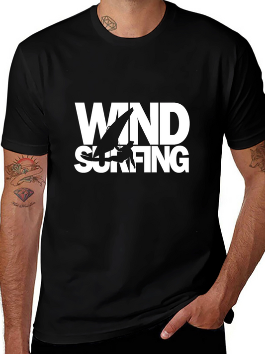 Windsurfing Graphic T-Shirt - Black