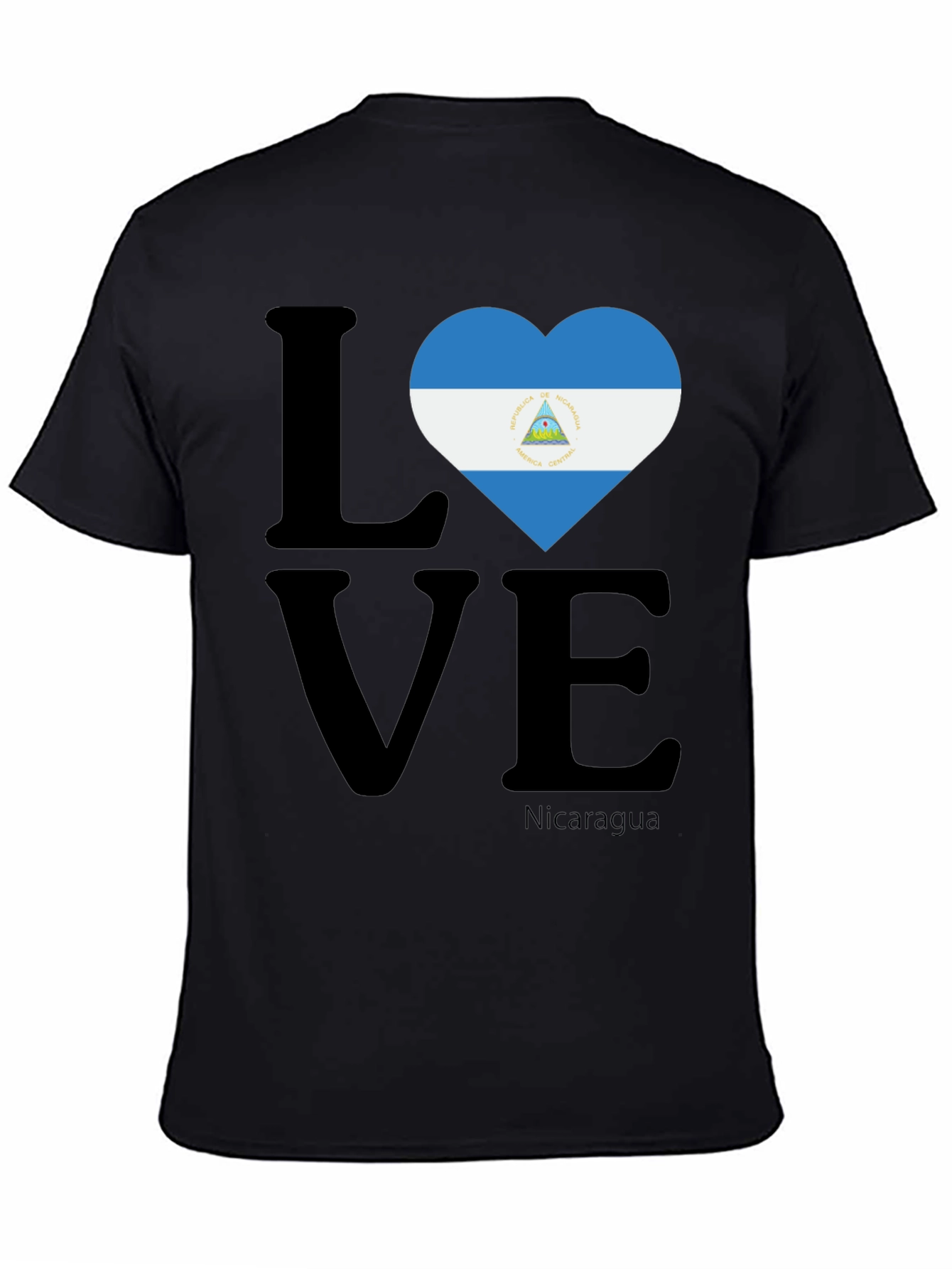Nicaragua Love T-Shirt - Flag Heart Design