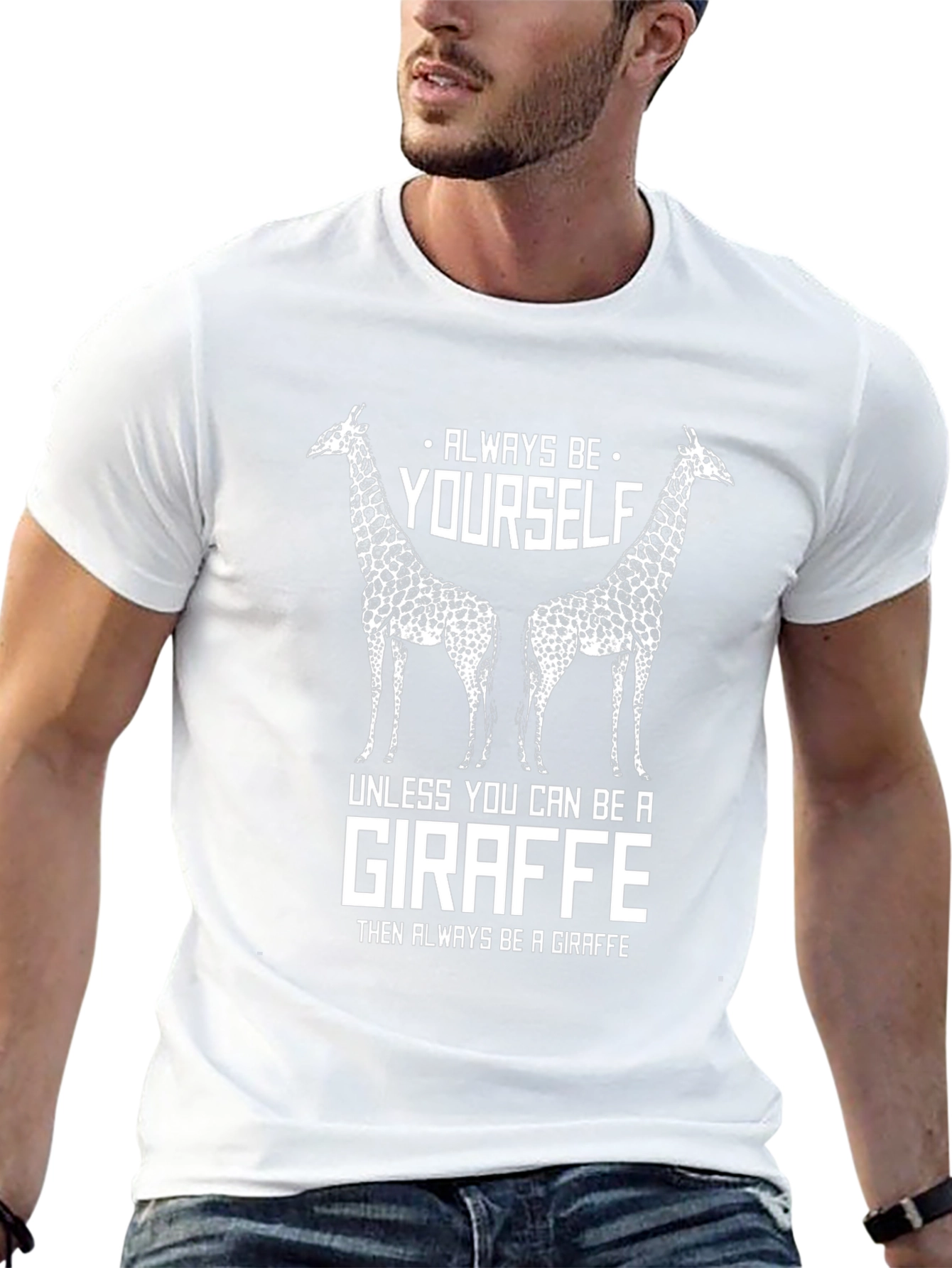 Always Be Yourself Giraffe Graphic T-Shirt