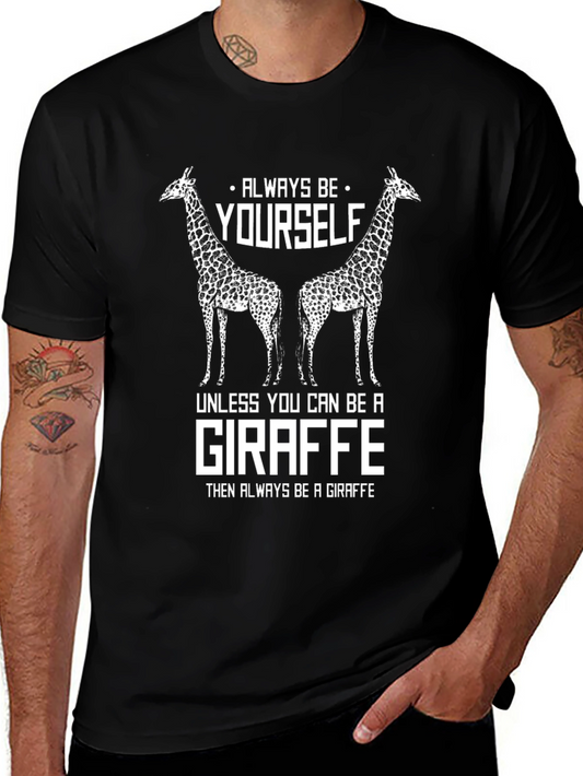 Always Be Yourself Giraffe Graphic T-Shirt