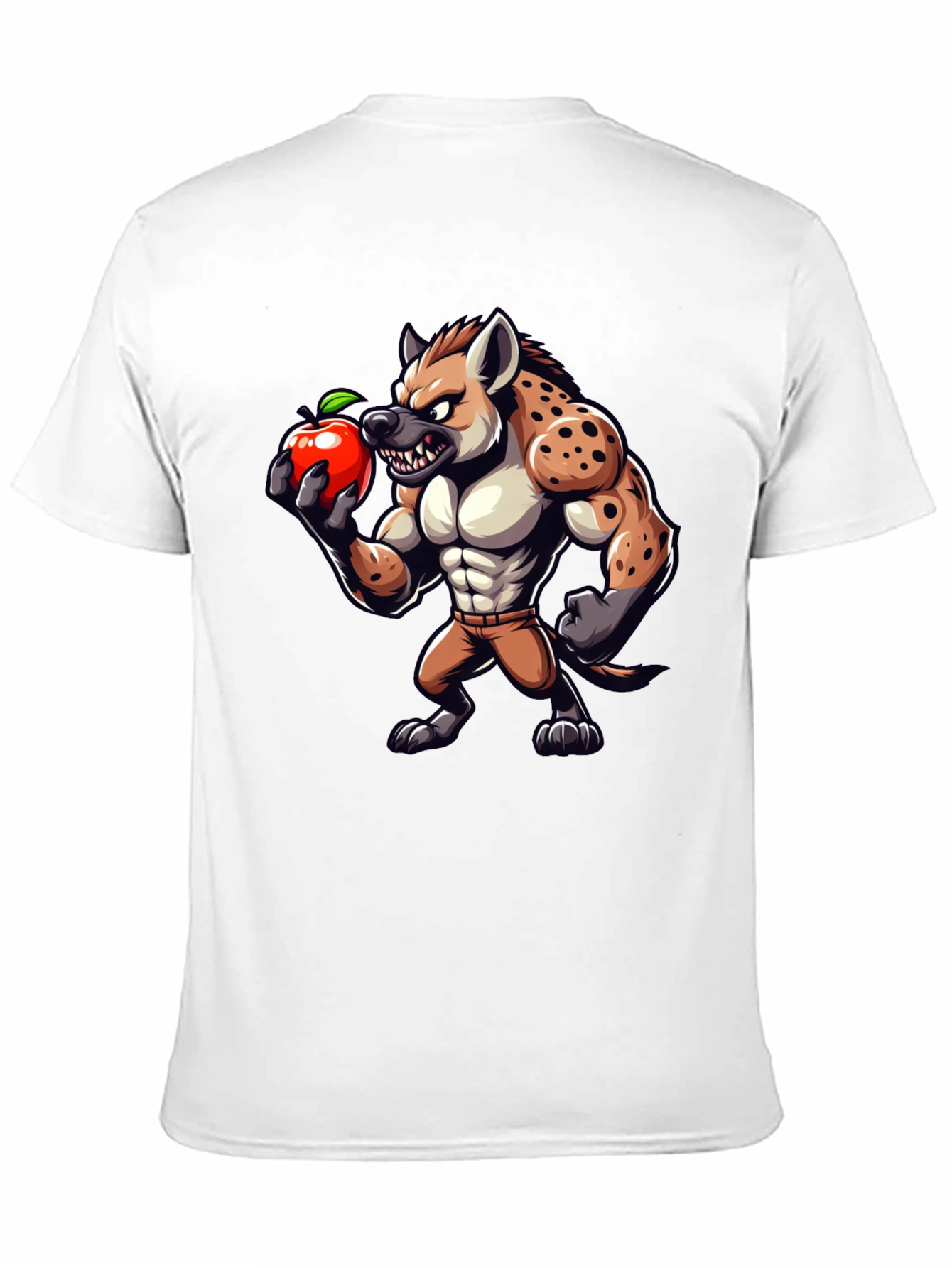 Hyena Apple Funny Graphic T-Shirt
