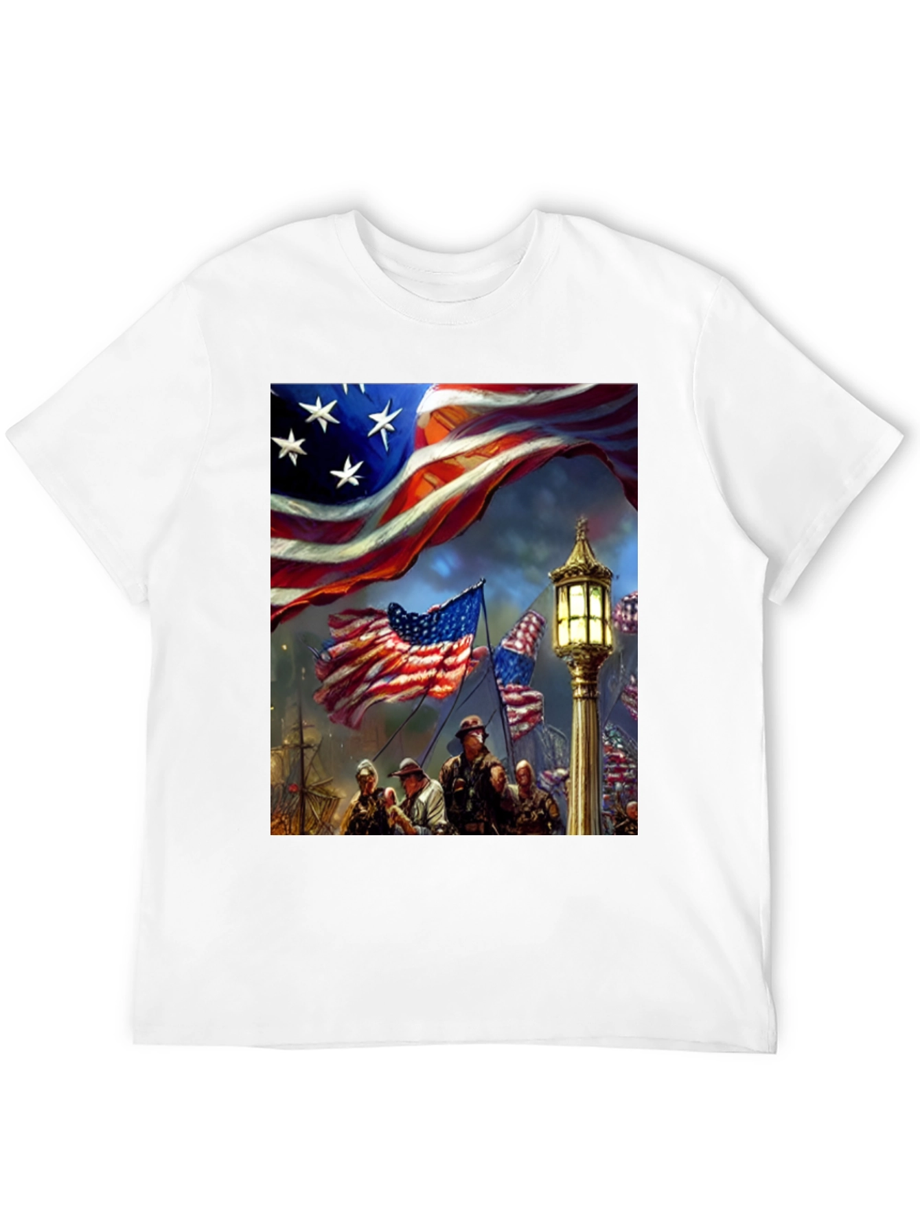 Patriotic American Flag Graphic T-Shirt