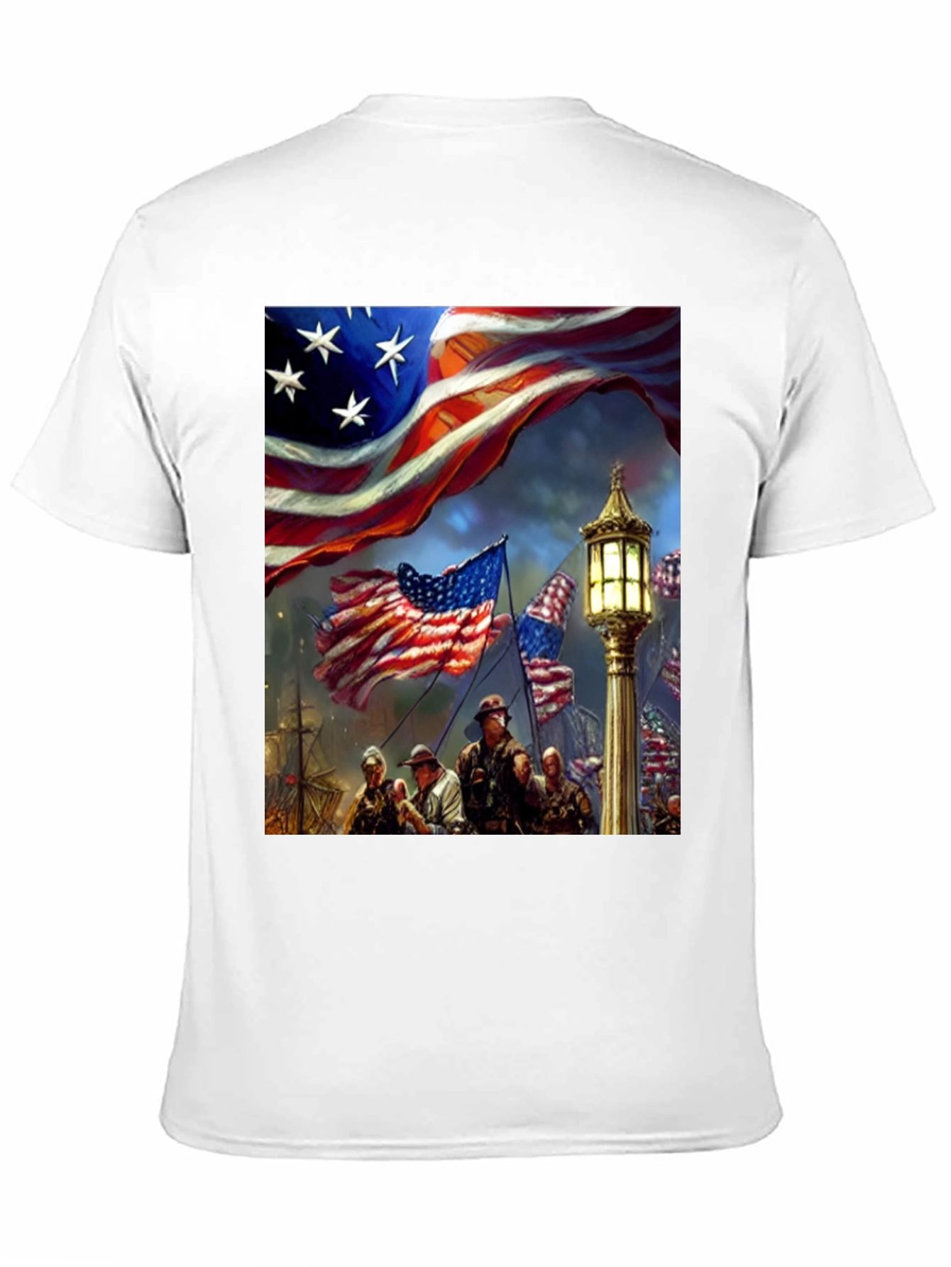 Patriotic American Flag Graphic T-Shirt