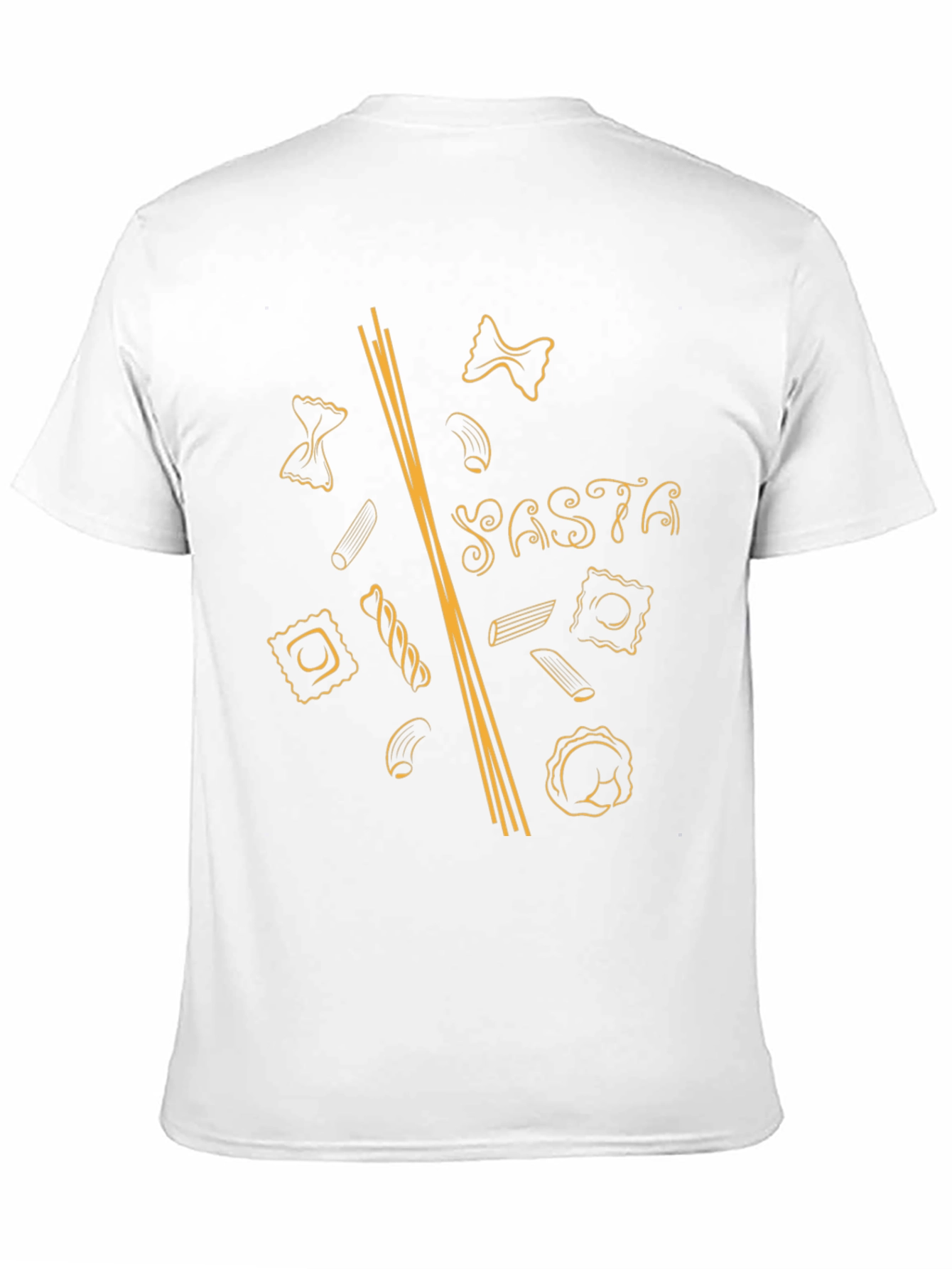 Pasta Lover T-Shirt - Black Unique Noodle Design