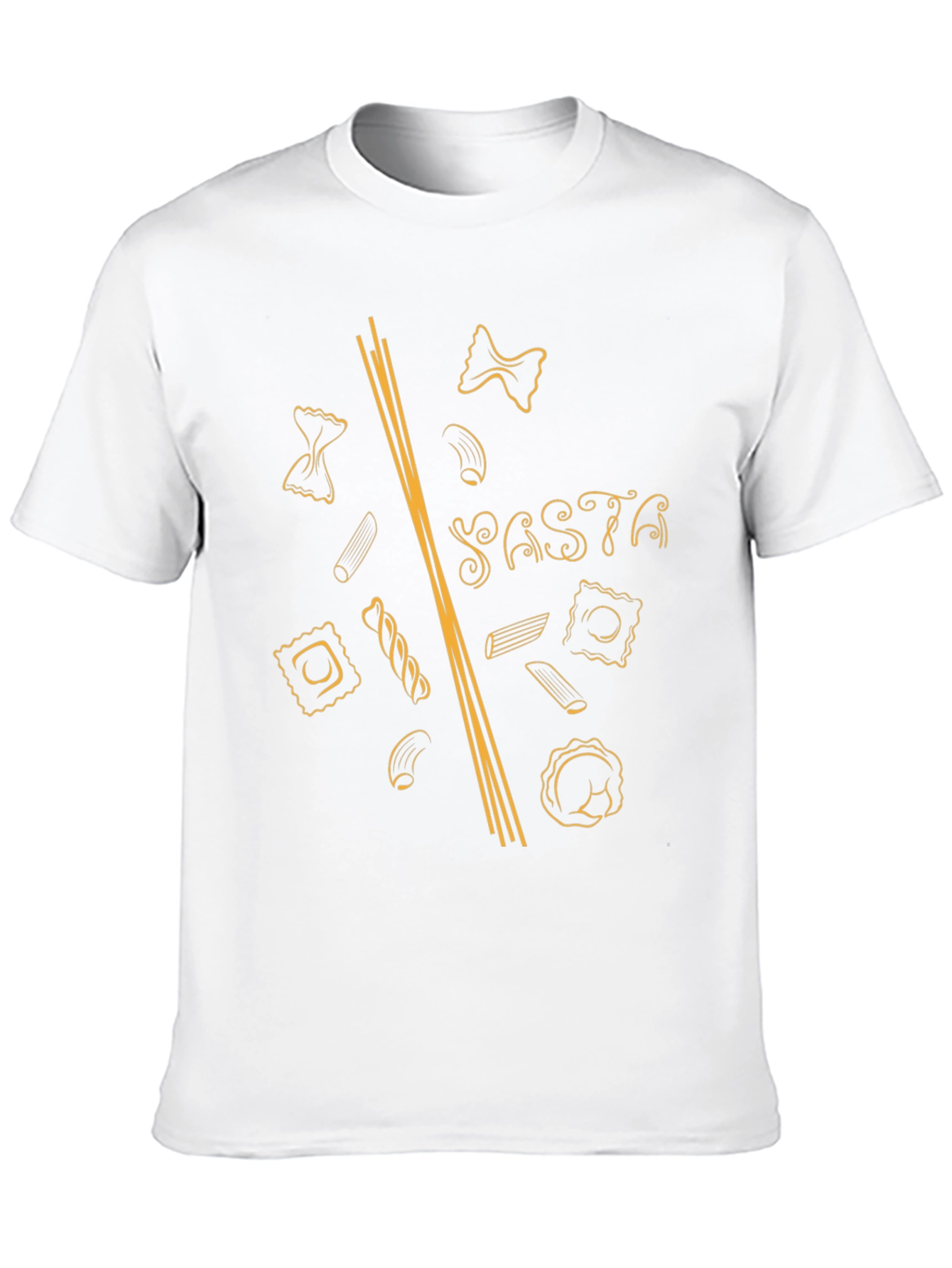 Pasta Lover T-Shirt - Black Unique Noodle Design
