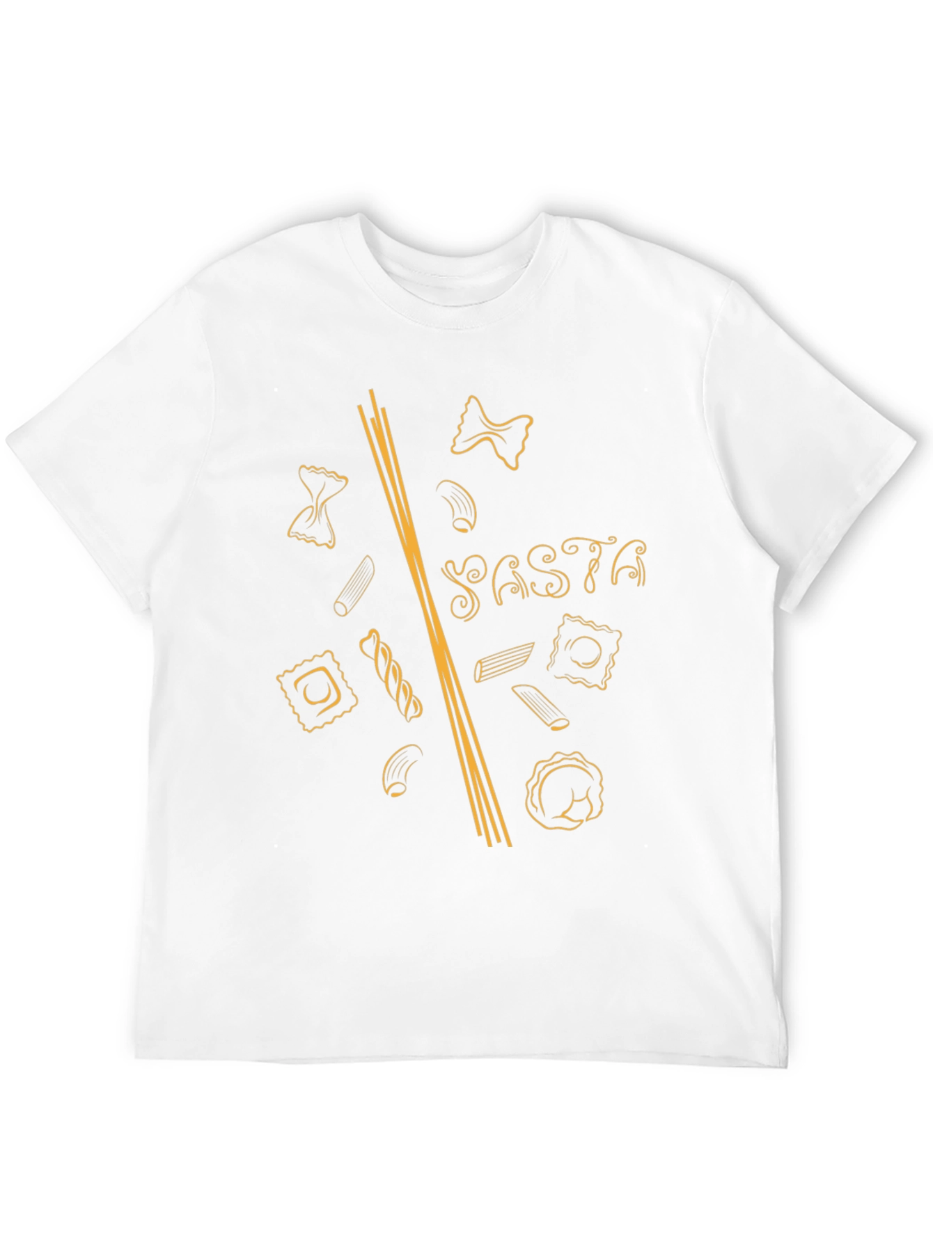 Pasta Lover T-Shirt - Black Unique Noodle Design