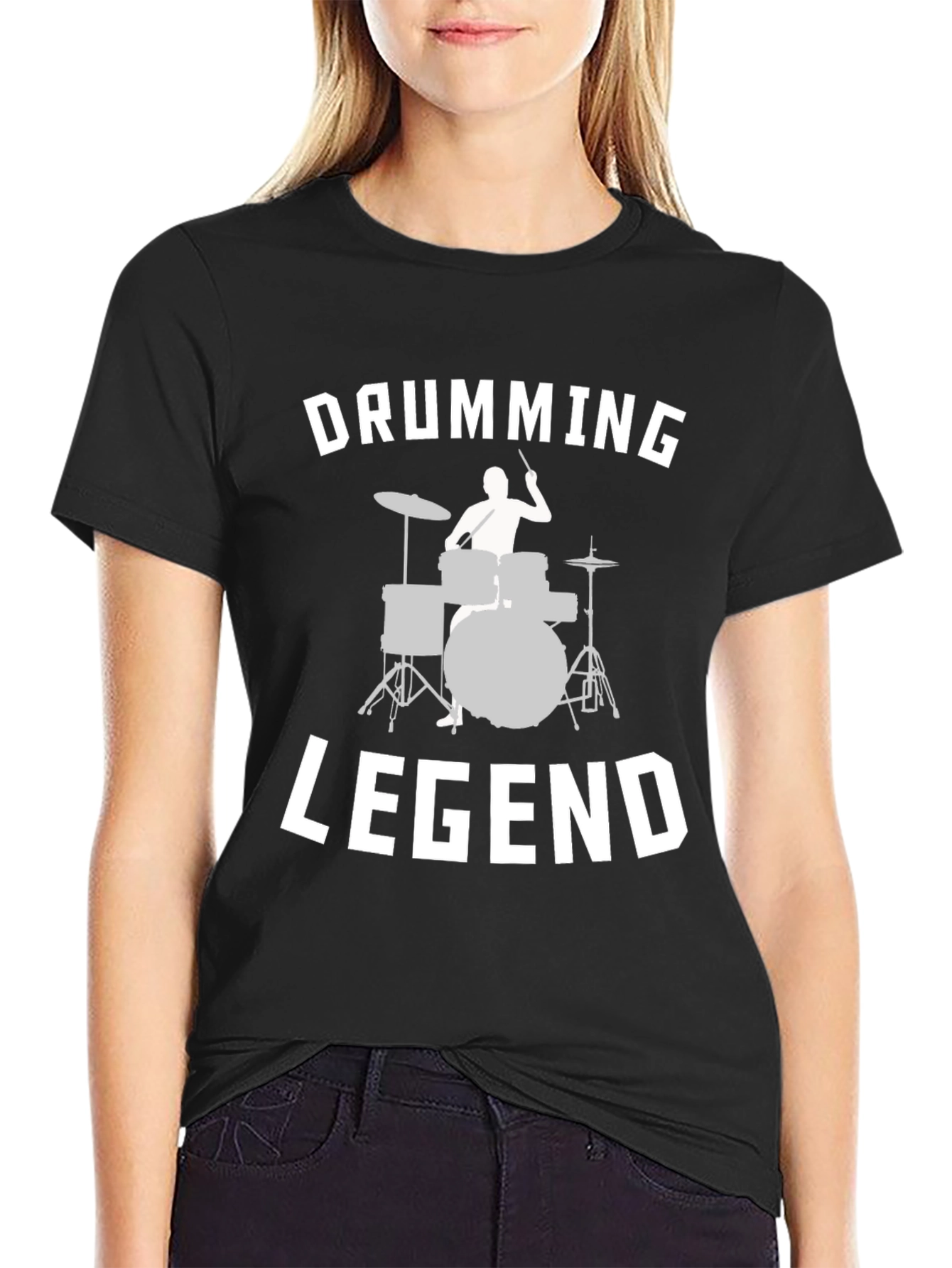 Drumming Legend Graphic Tee - Music Lover Shirt