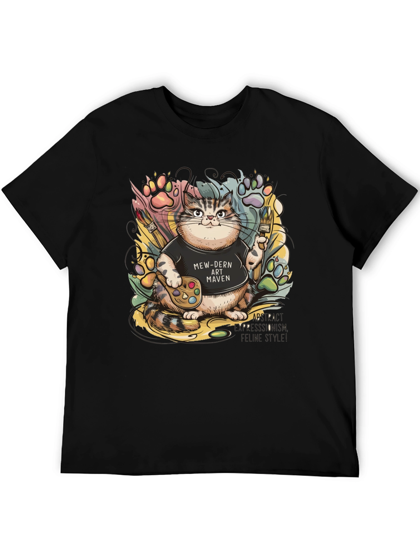Mew-dern Art Maven T-Shirt - Cat Lover Tee