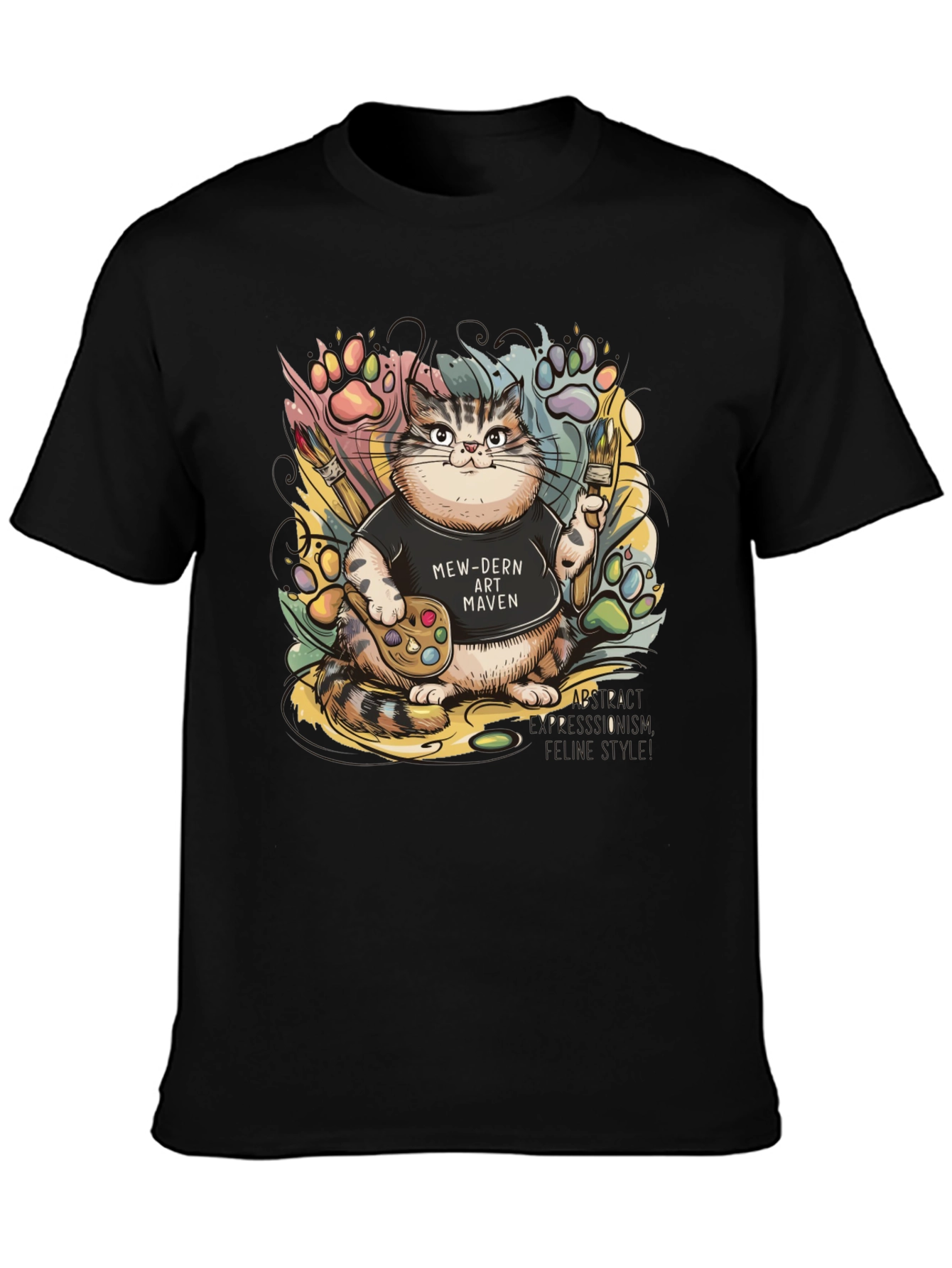 Mew-dern Art Maven T-Shirt - Cat Lover Tee