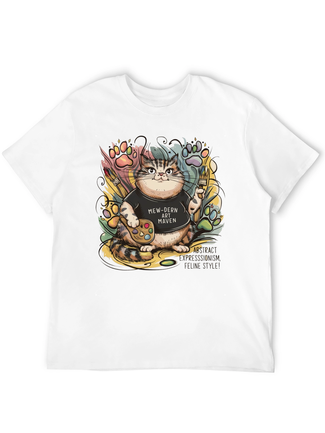 Mew-dern Art Maven T-Shirt - Cat Lover Tee