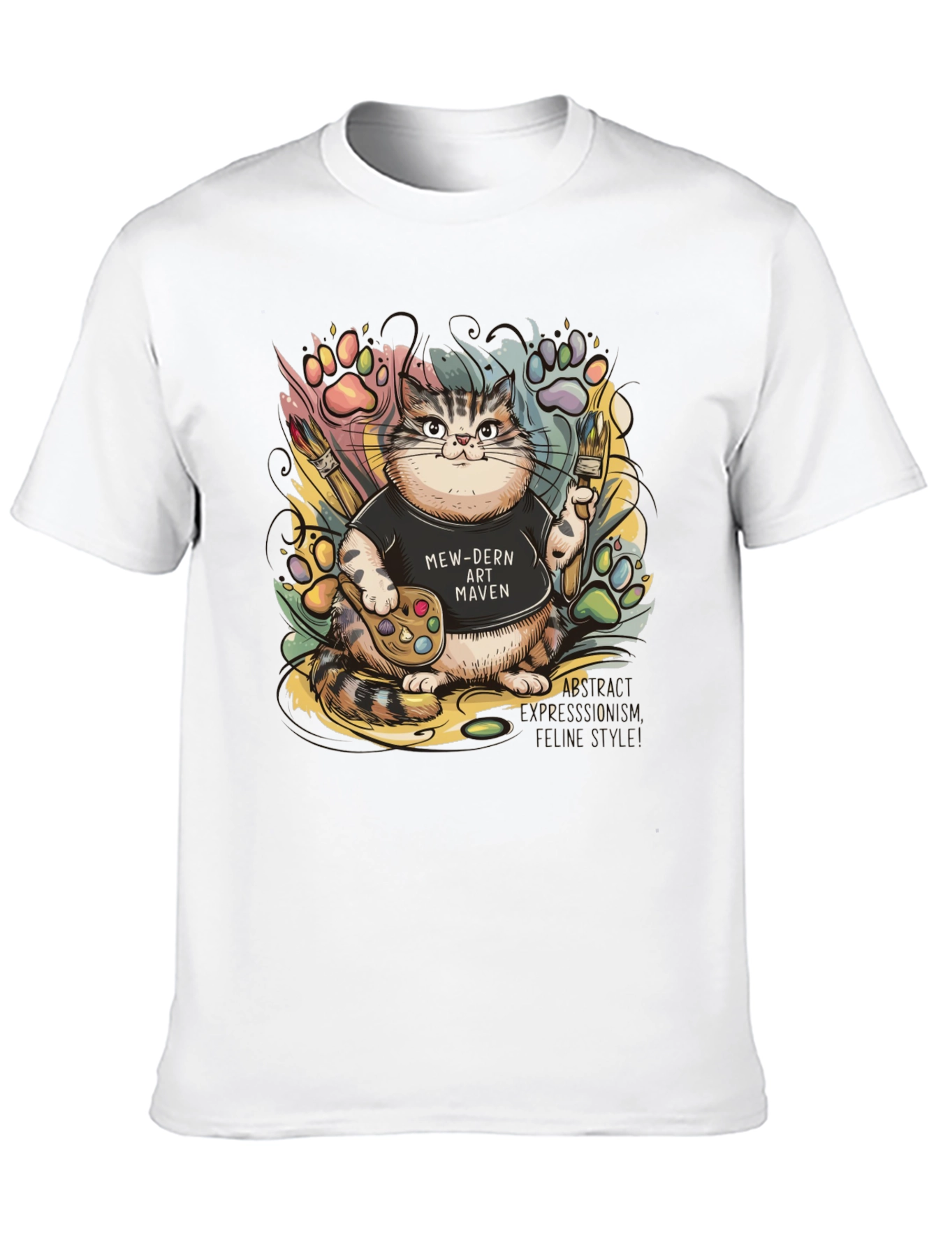Mew-dern Art Maven T-Shirt - Cat Lover Tee