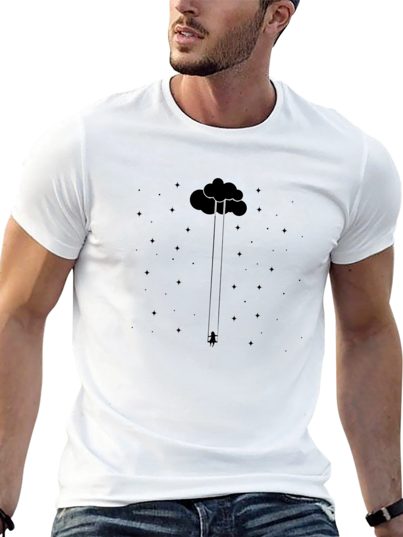 Cloud Climber Graphic Tee - Soft Black T-Shirt