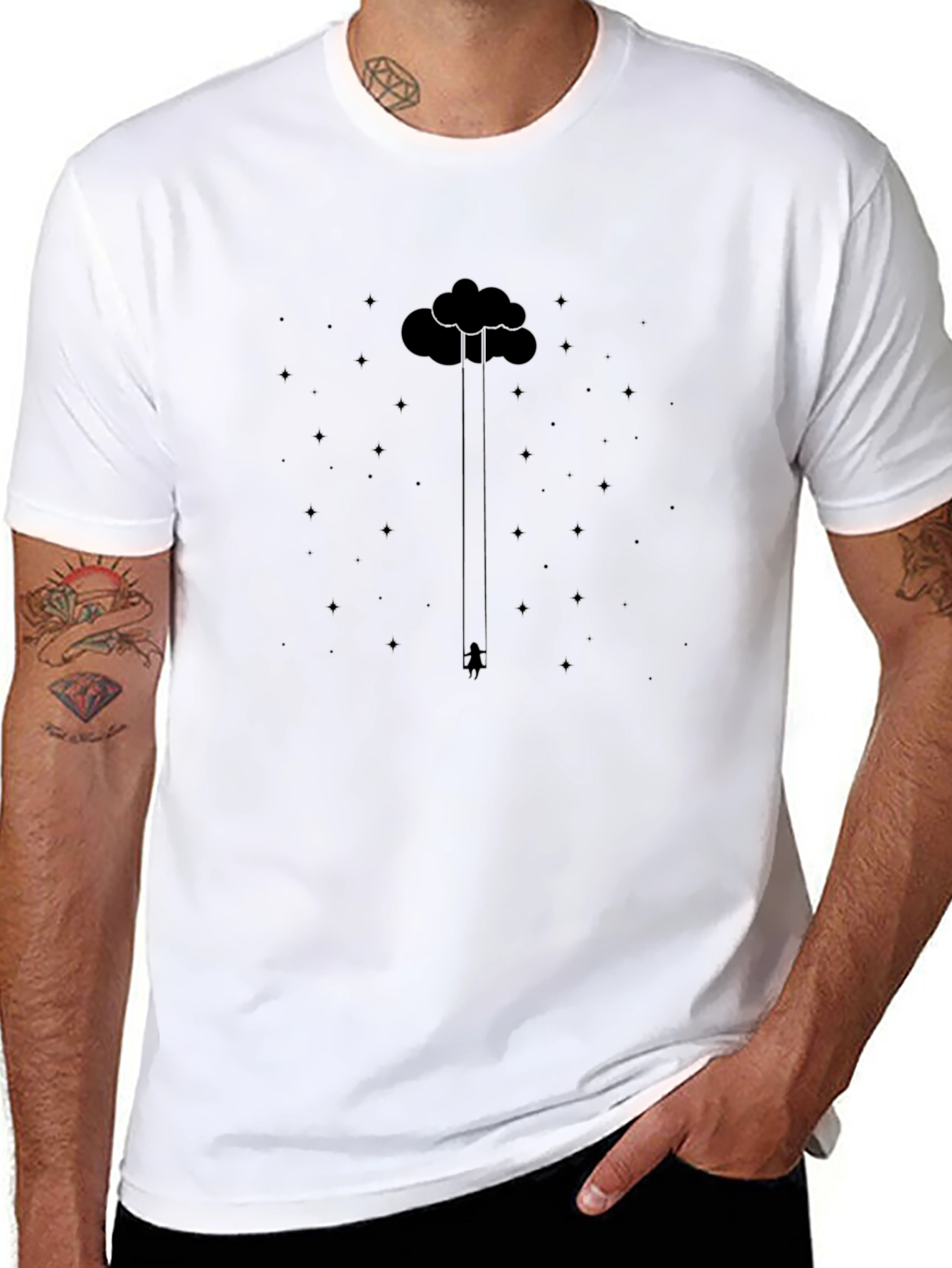 Cloud Climber Graphic Tee - Soft Black T-Shirt