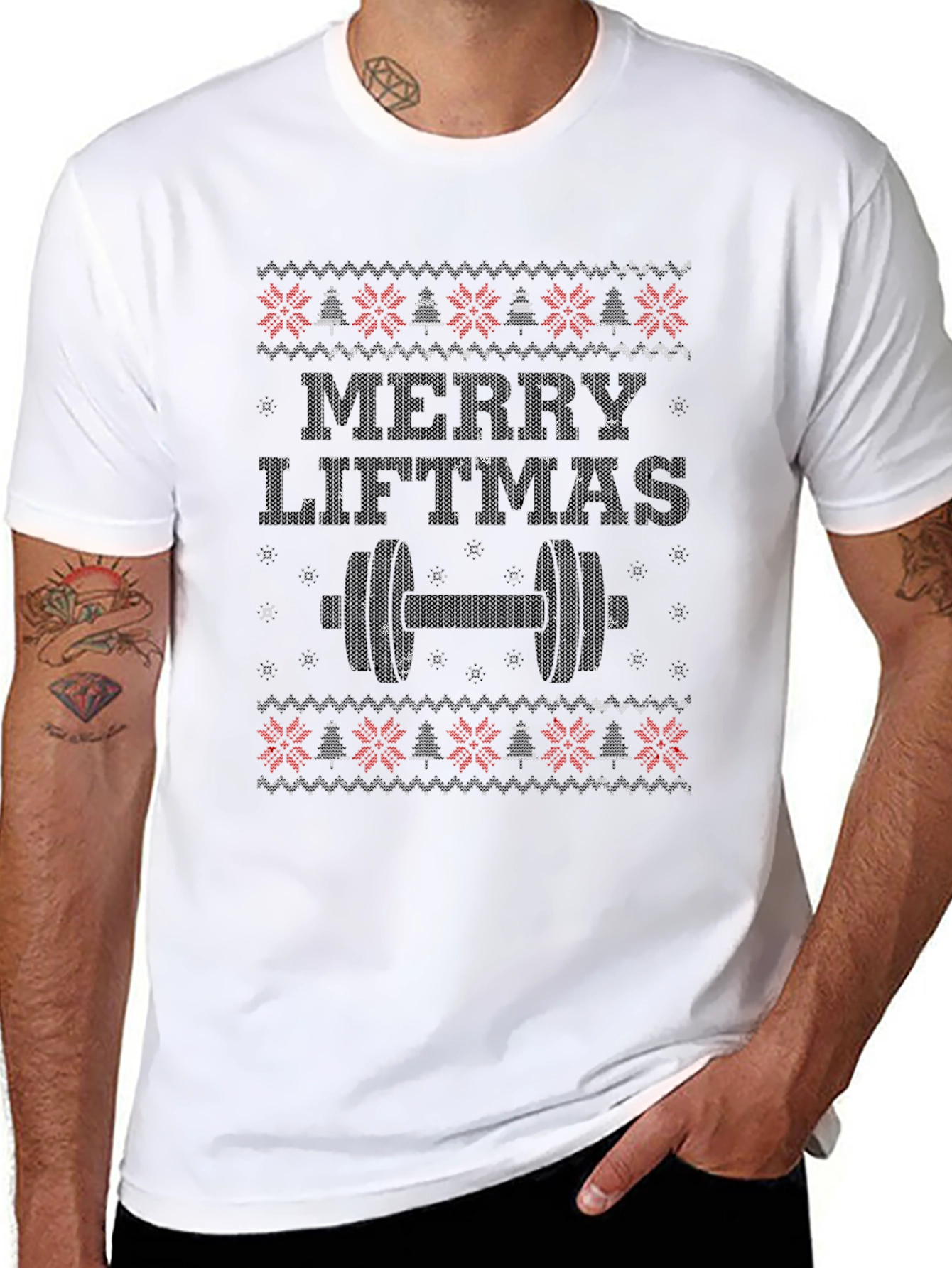 Merry Liftmas Black T-Shirt
