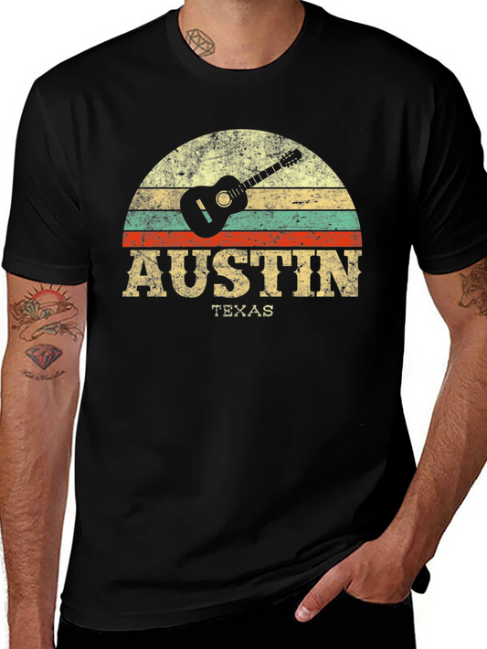 Austin Texas Guitar Graphic Tee