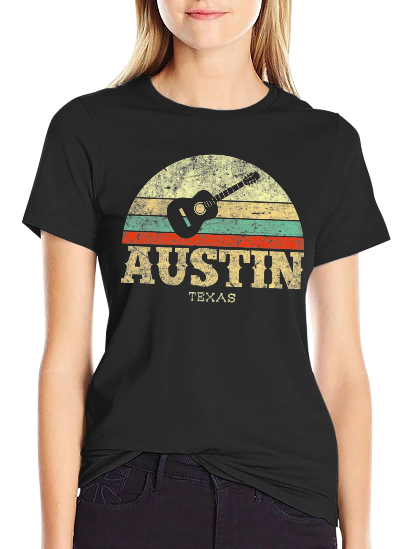 Austin Texas Guitar Graphic Tee