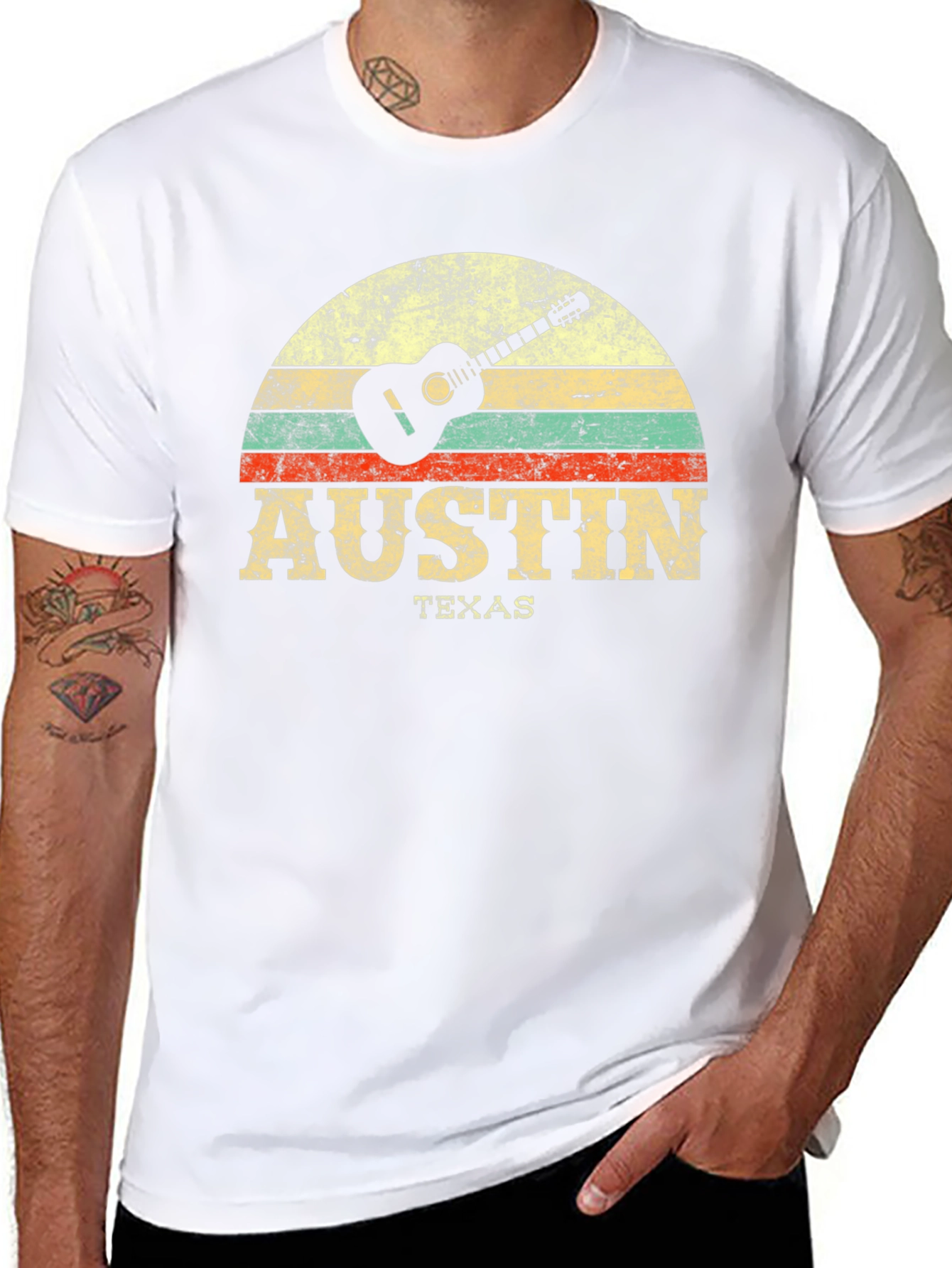 Austin Texas Guitar Graphic Tee