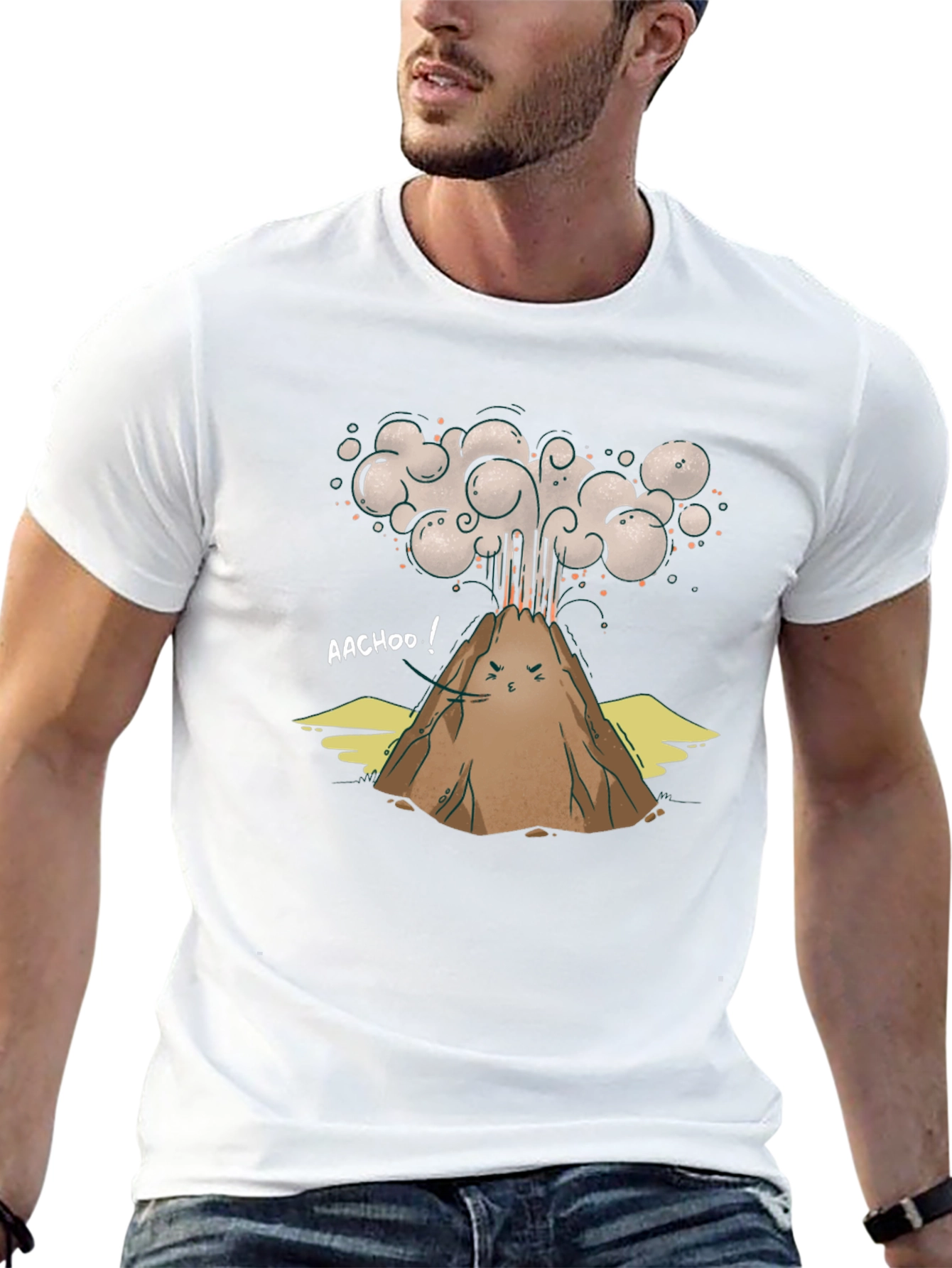 Volcano AACHOO! Graphic T-Shirt - Unique Design