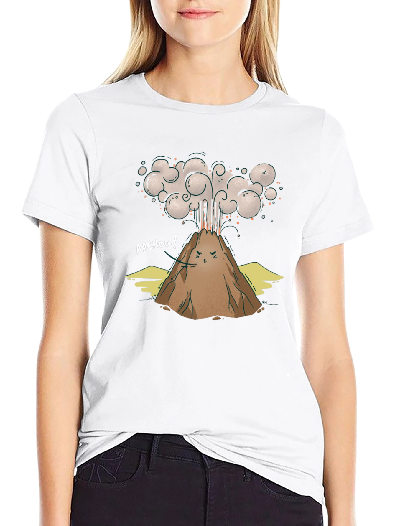 Volcano AACHOO! Graphic T-Shirt - Unique Design