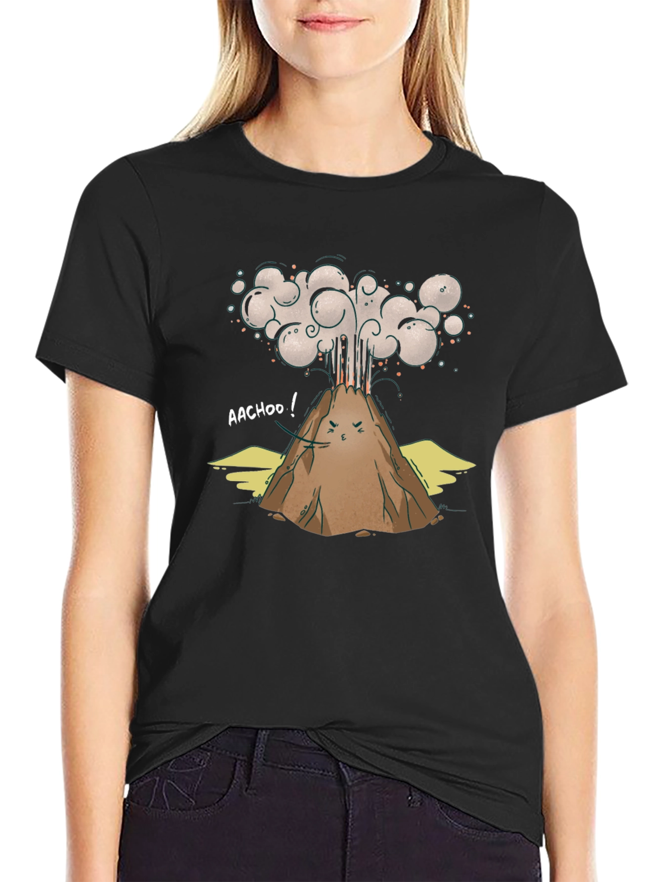 Volcano AACHOO! Graphic T-Shirt - Unique Design