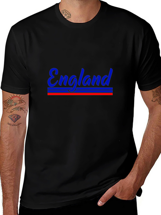 England T-Shirt: Stylish Blue & Red Design