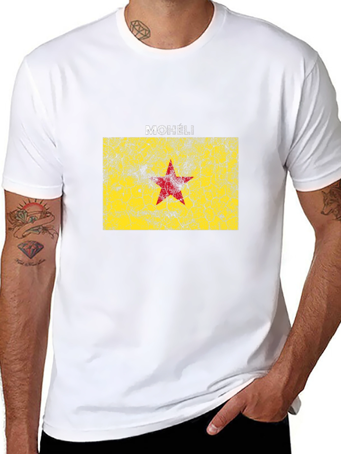 Moheli Flag Graphic Tee - Black