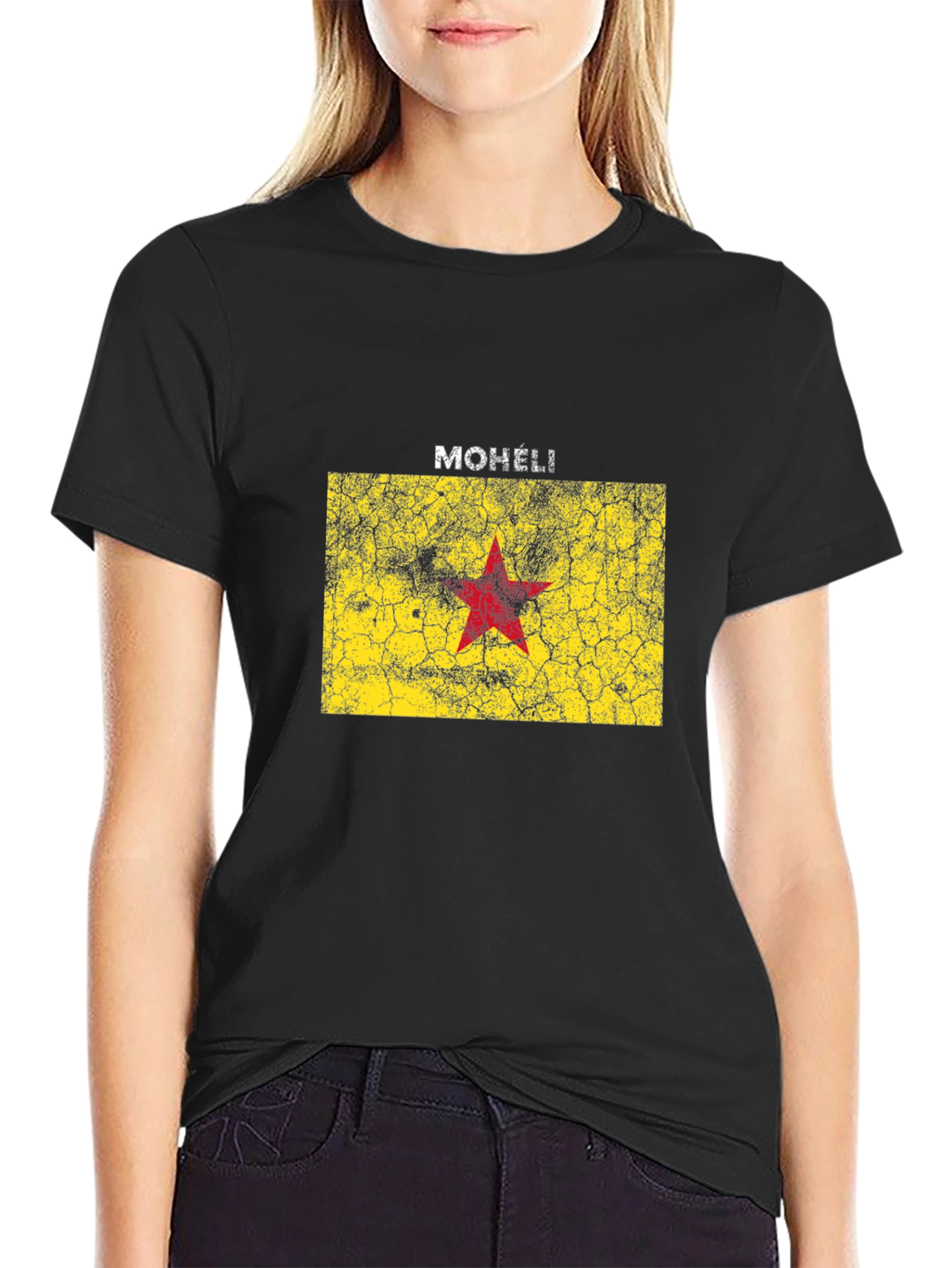 Moheli Flag Graphic Tee - Black