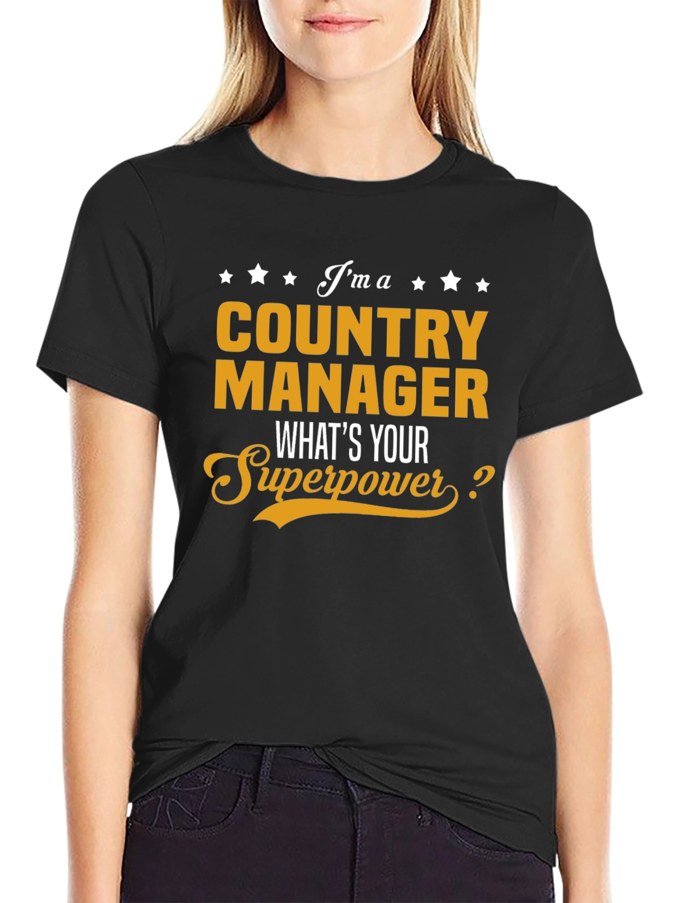 Country Manager Superpower Black T-Shirt