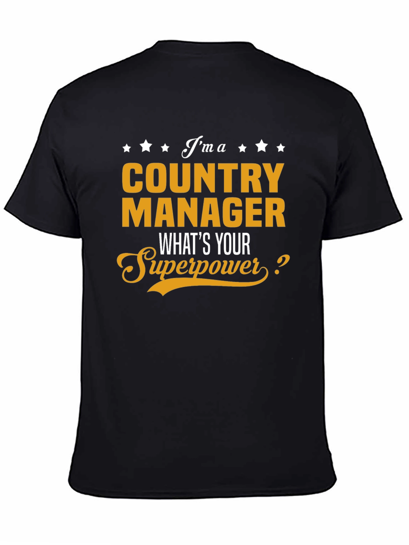 Country Manager Superpower Black T-Shirt