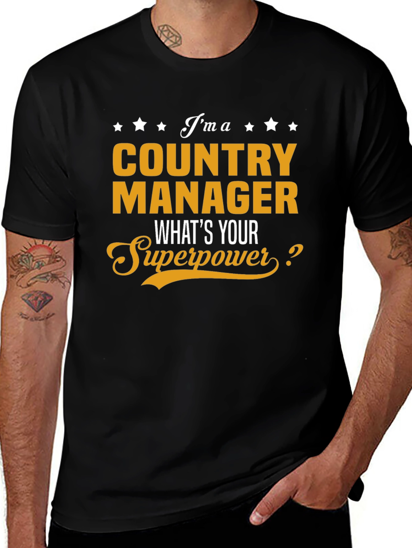Country Manager Superpower Black T-Shirt