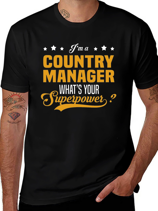 Country Manager Superpower Black T-Shirt