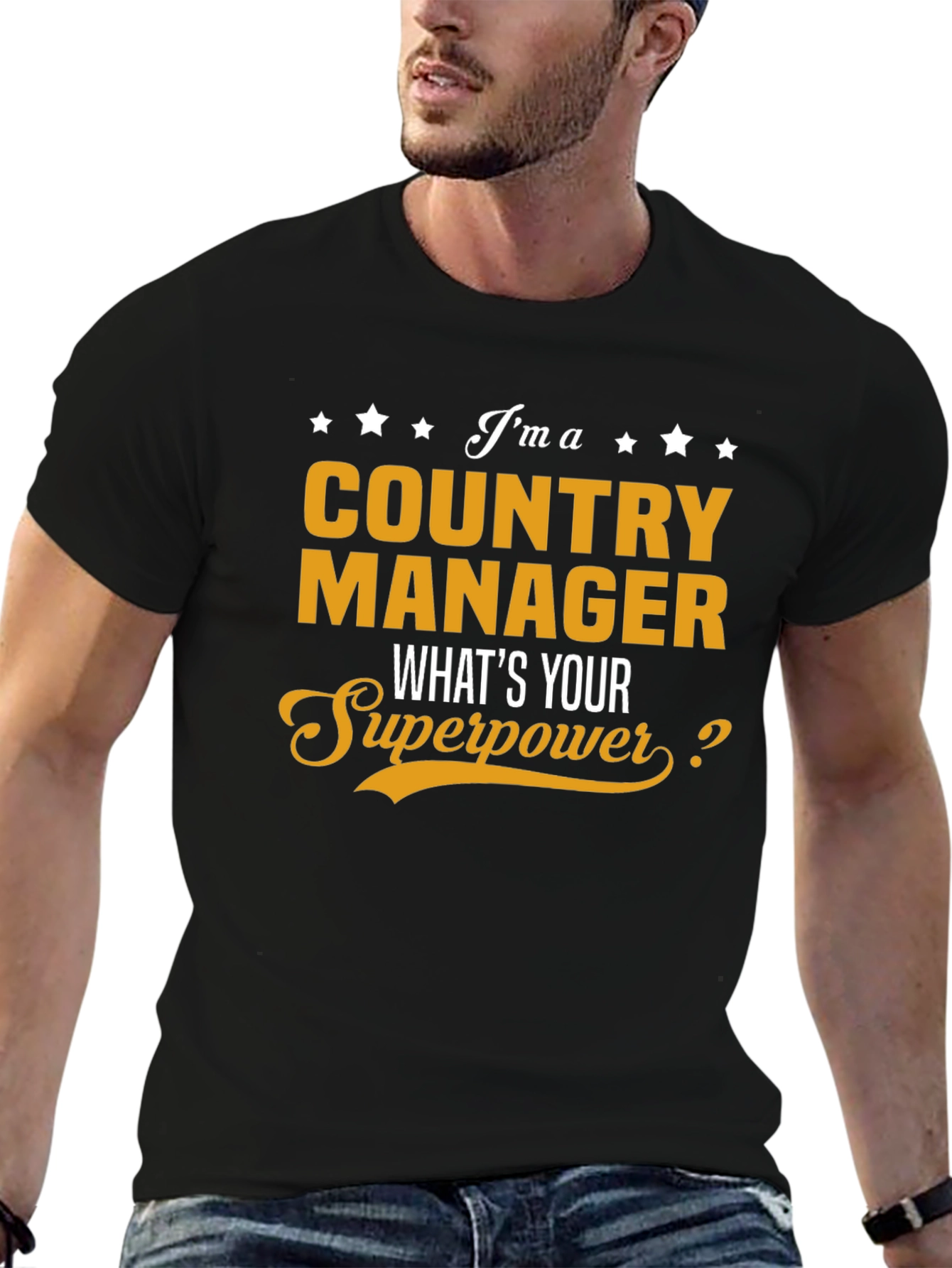 Country Manager Superpower Black T-Shirt