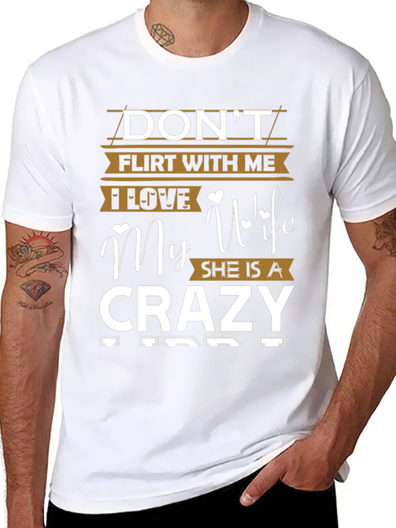Dont Flirt With Me Crazy Wife Graphic Tee