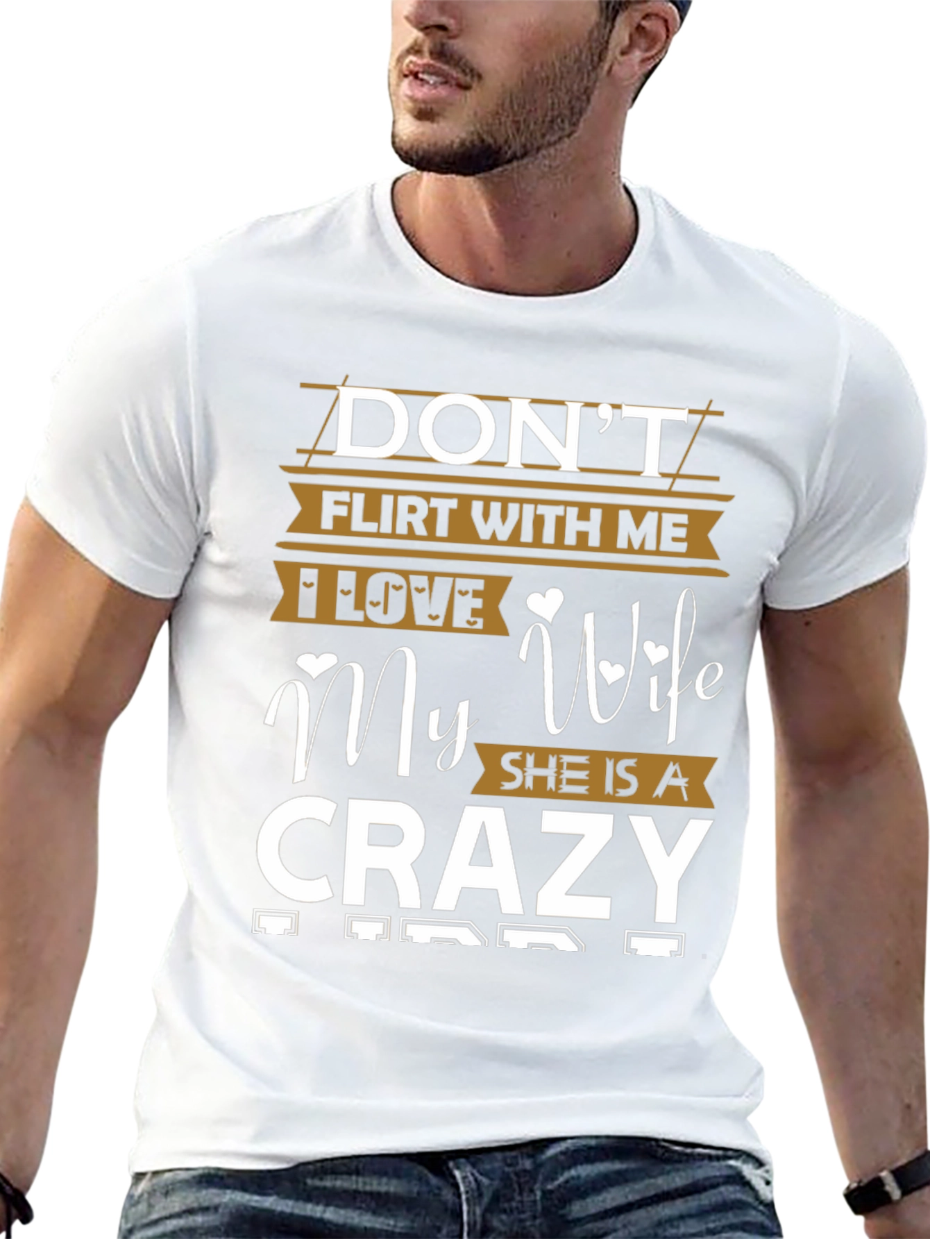 Dont Flirt With Me Crazy Wife Graphic Tee