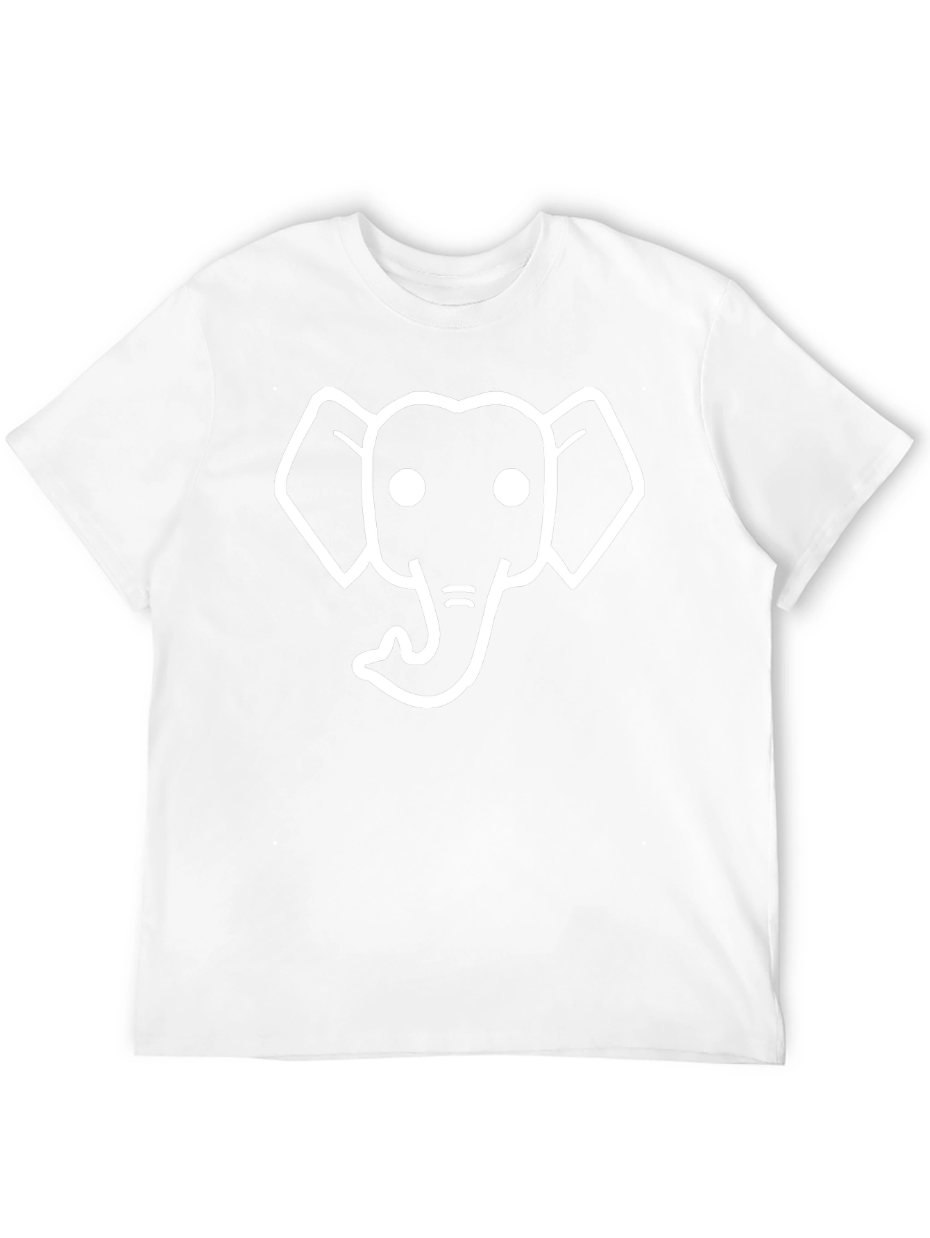 Elephant Outline Black T-Shirt - Classic Tee